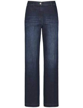 GERRY WEBER Stretch-Jeans Jeans mit weitem Bein und Washed-Out-Effekt