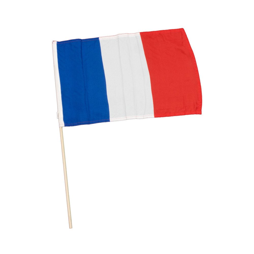 VertriebsArena GmbH Fahne Frankreich-Fahne 30x45cm mit Holzstock