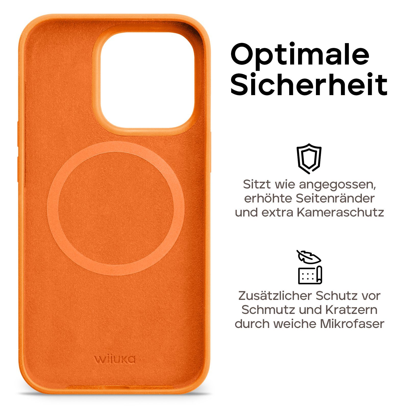 wiiuka Handyhülle skiin FLEX Hülle für iPhone 14 Pro Max, Silikonhülle, Premium Case - Recycelte Materialien - Softtouch Silikon