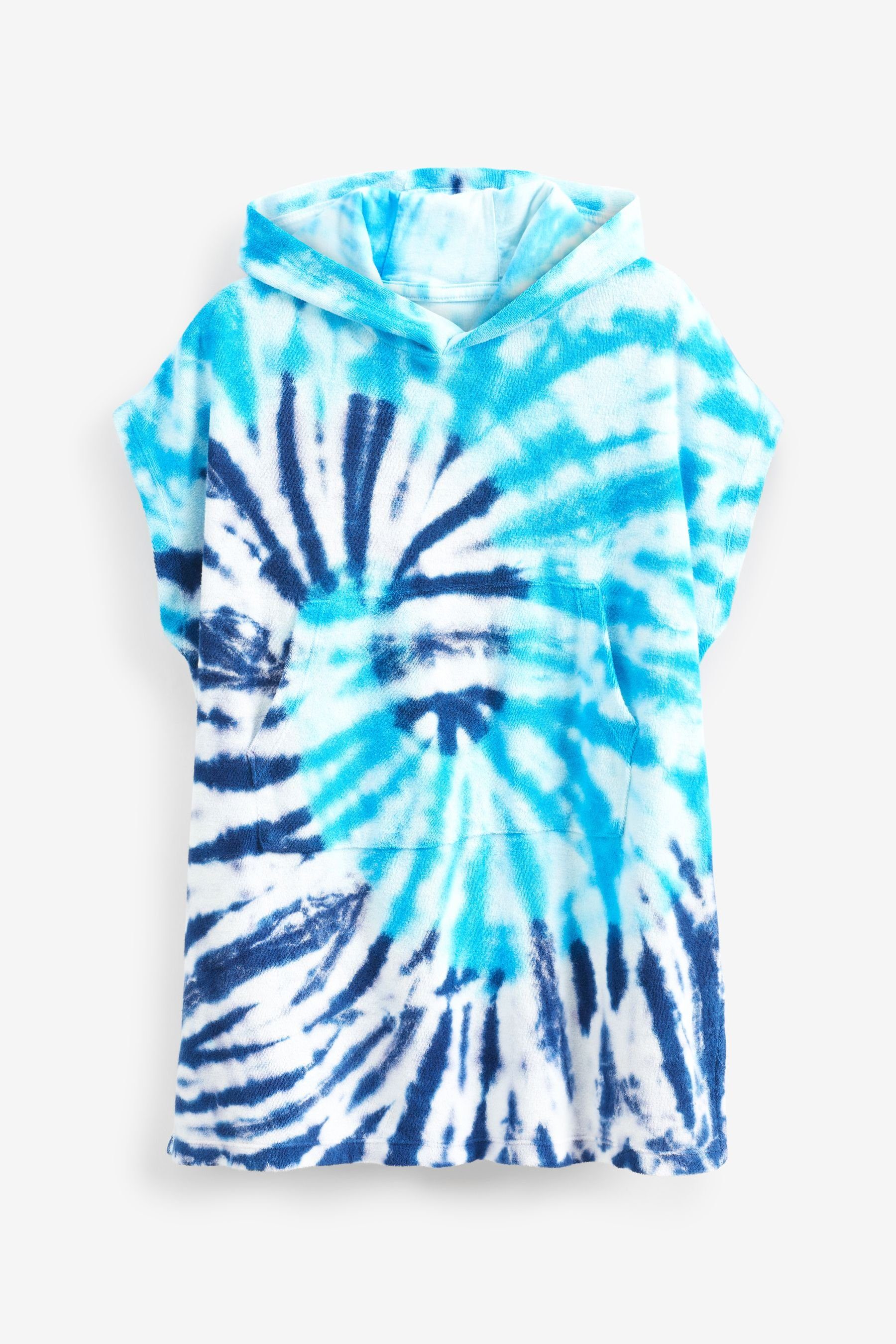 Next Badeponcho Frottee-Überwurf, Baumwolle Blue Tie Dye