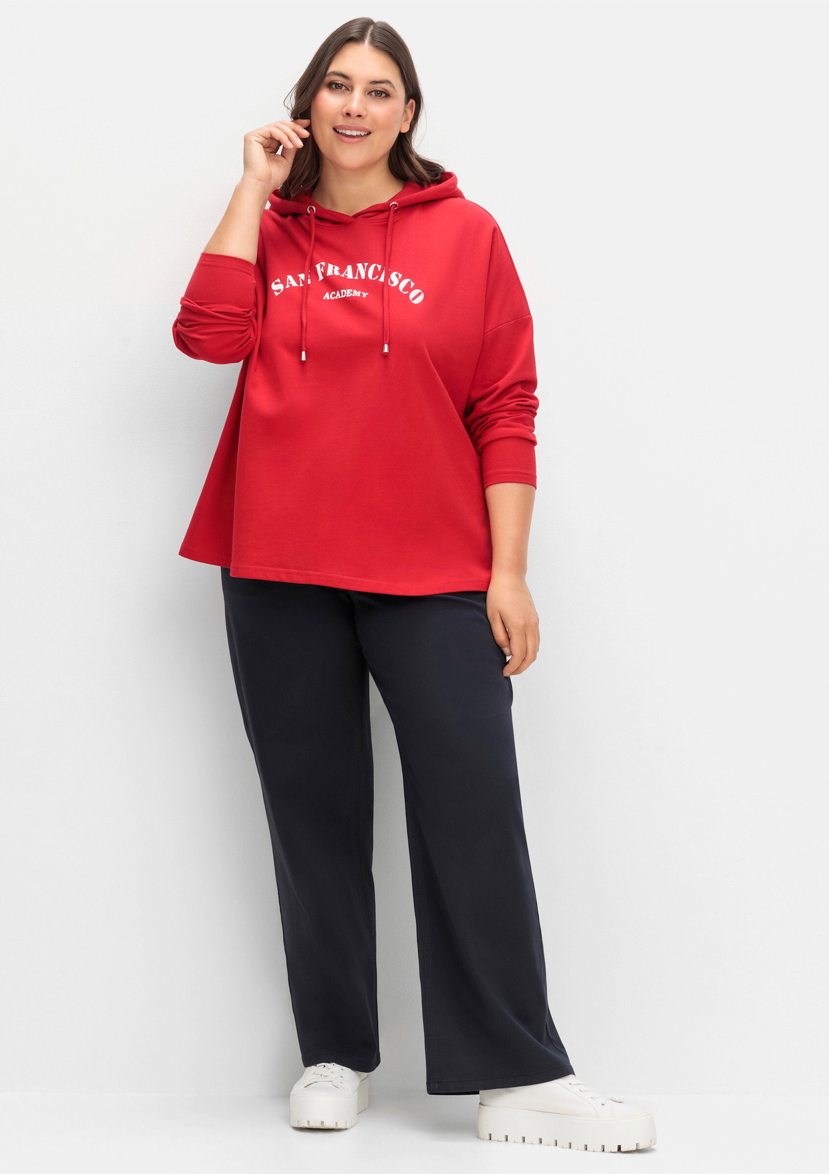 Sheego Jerseyhose Hose Innenbeinlänge ca. 81 günstig online kaufen