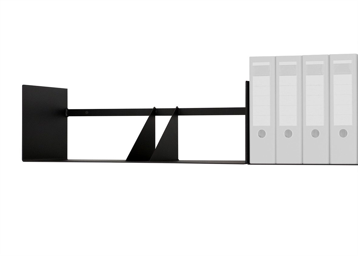 wissmann raumobjekte Wandregal Elegantes Wandboard in matt schwarz, exzellentes Regal, Stabil und Stilvoll, Made in Germany