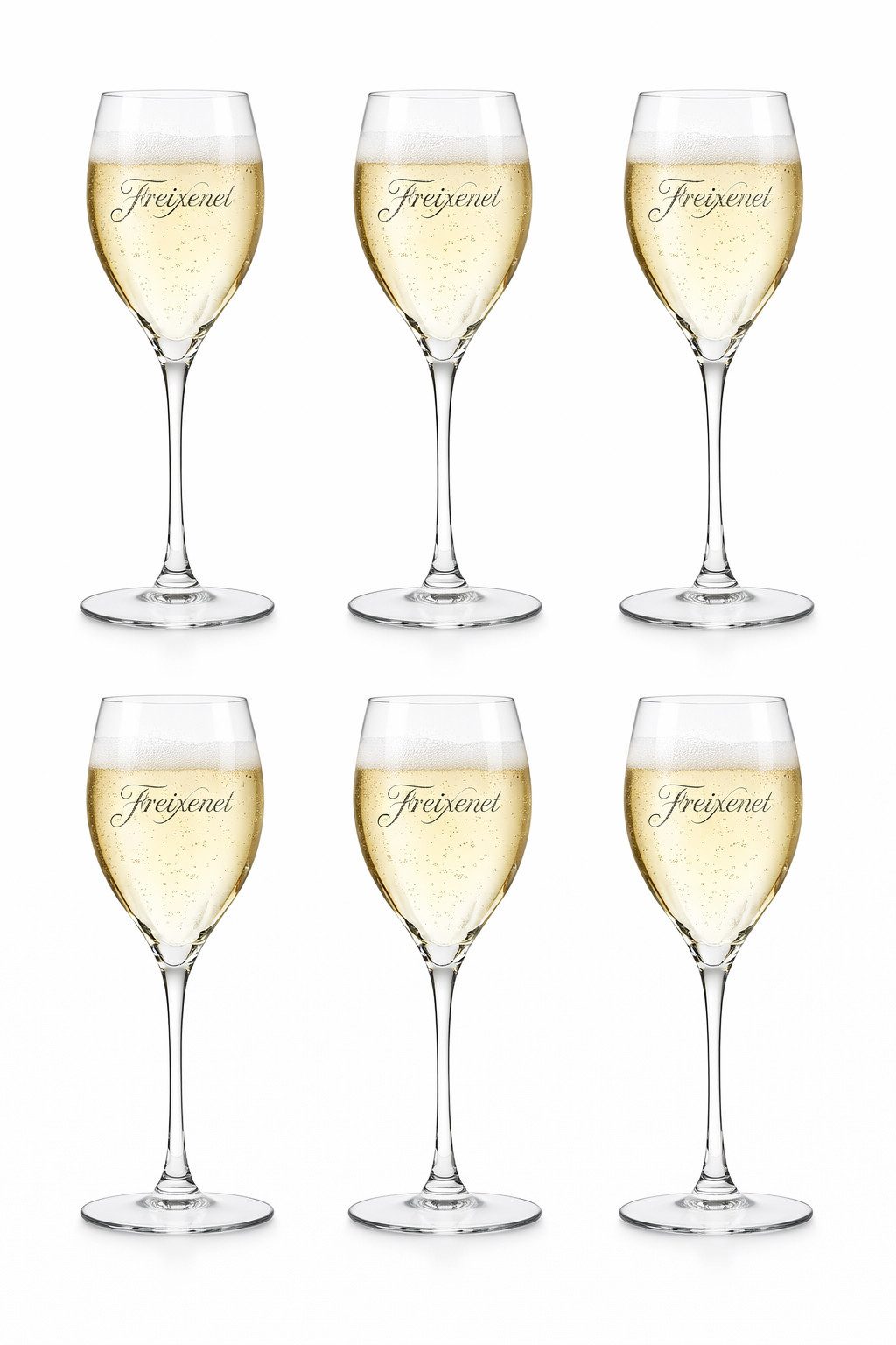 Freixenet Sektglas Sektgläser 6er Set – elegante, hochwertige Gläser für Sekt & Prosecco, 6-tlg., Ideal auch als Geschenk oder für stilvolle Tischpräsentationen.