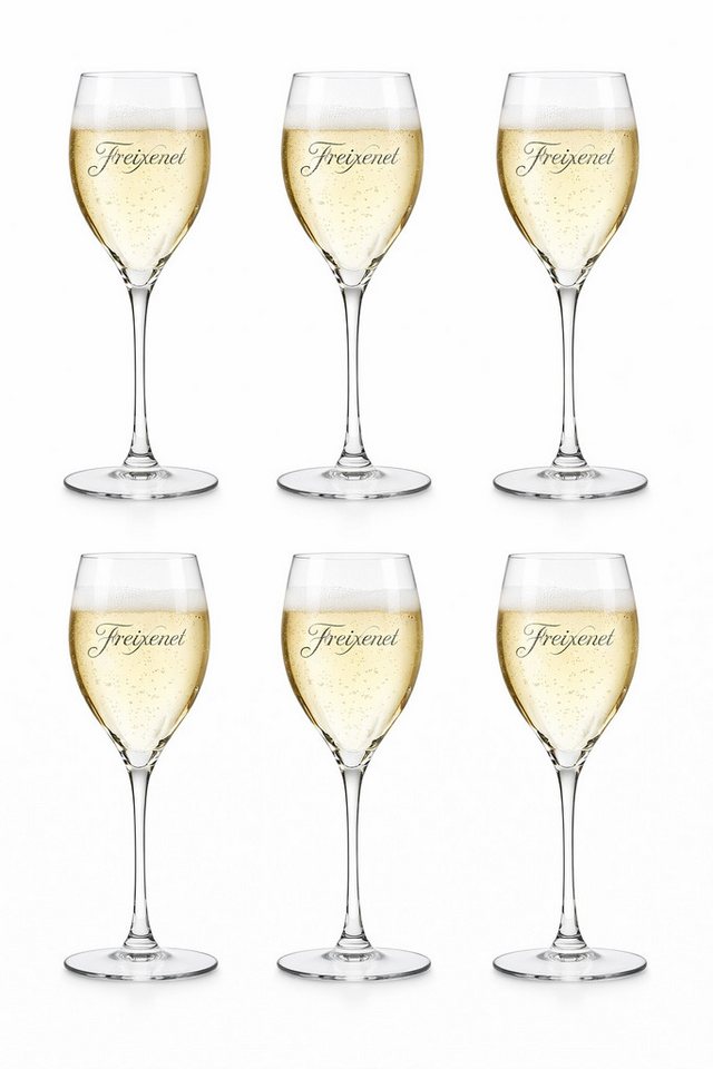 Freixenet Sektglas Sektgläser 6er Set – elegante, hochwertige Gläser für Sekt & Prosecco, 6-tlg., Ideal auch als Geschenk oder für stilvolle Tischpräsentationen.