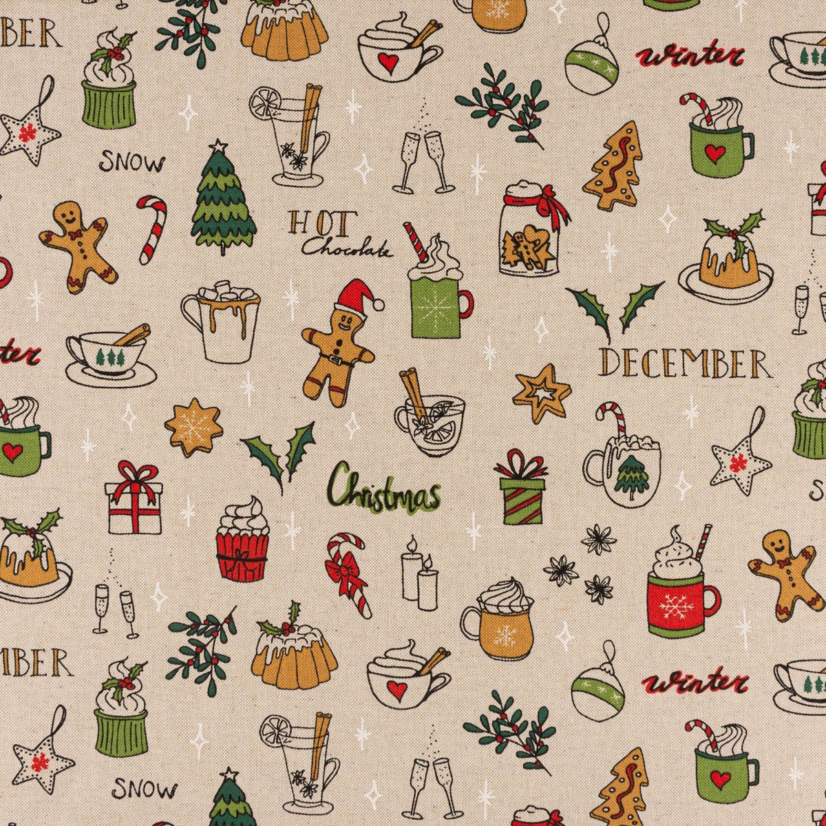 SCHÖNER LEBEN. Tischdecke Weihnachtstischdecke Christmas Doodle günstig online kaufen