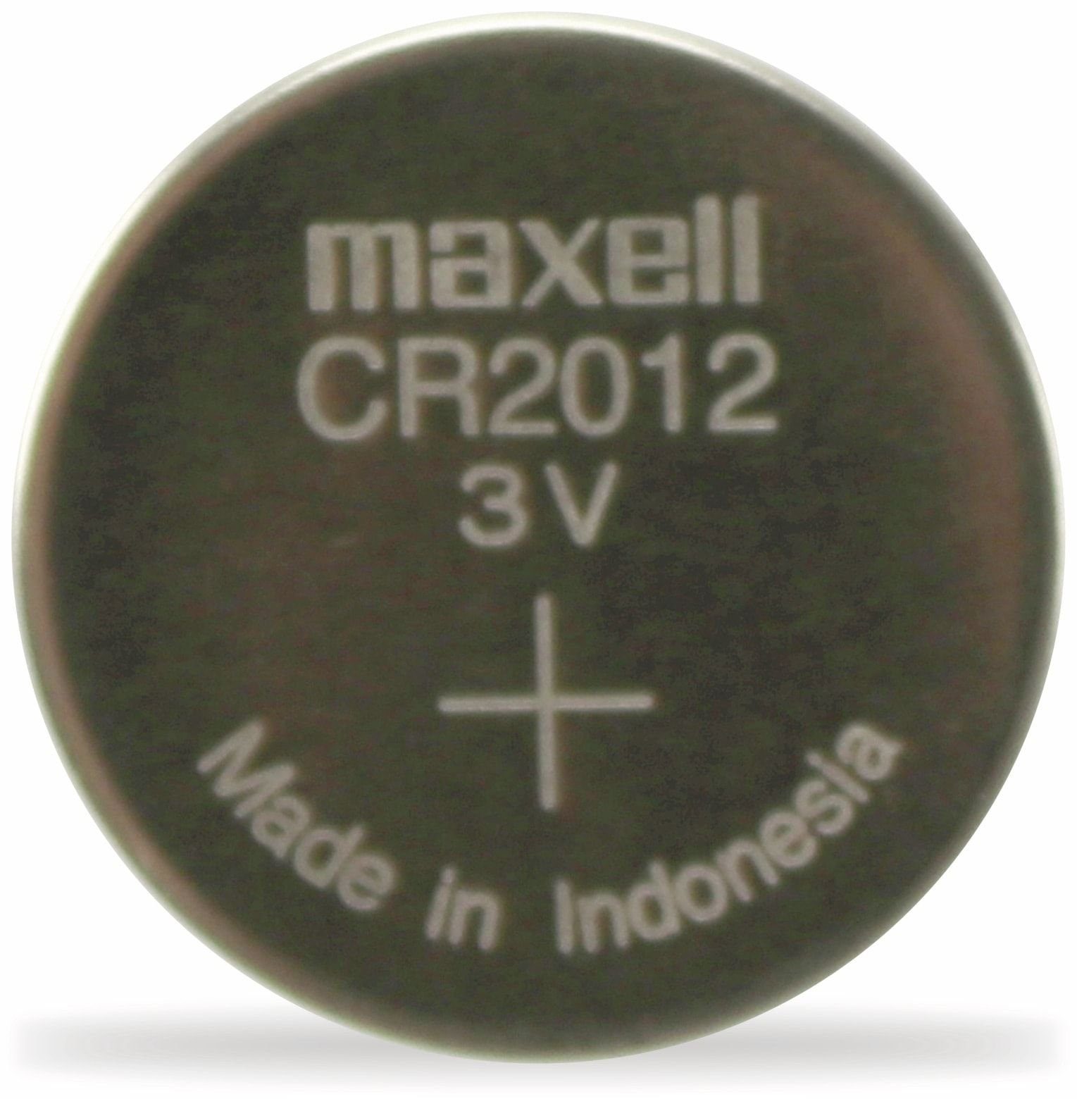Maxell MAXELL Knopfzelle CR2012, Lithium, 3 V-, 50 mAh, 1 Knopfzelle