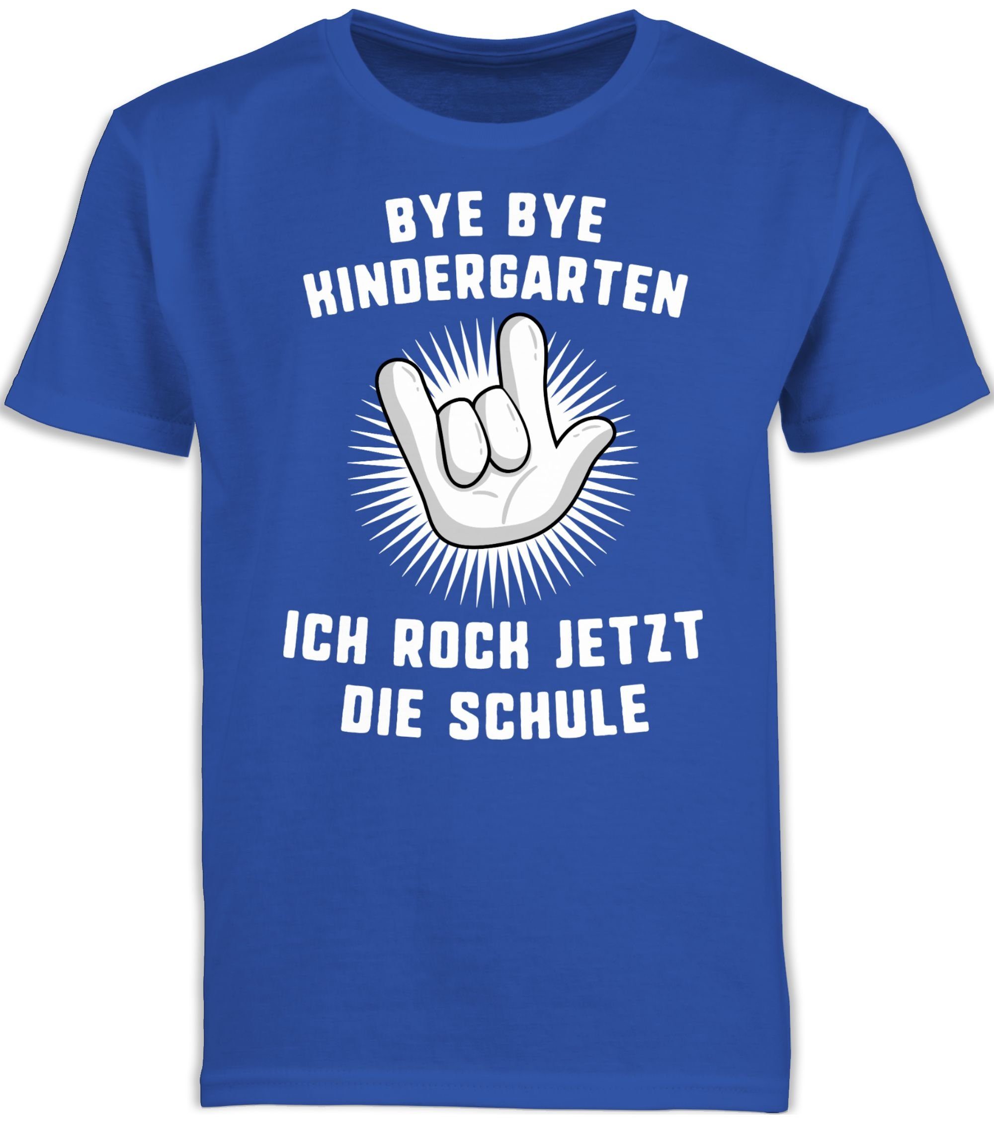 T-Shirt Bye Bye Kindergarten Ich rock jetzt die Schule Hand