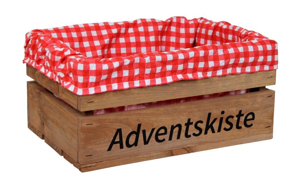 Holzkisten-Welt Holzkiste Holzkiste mit Aufdruck Adventskiste - Stiege Steige Geschenkverpackung