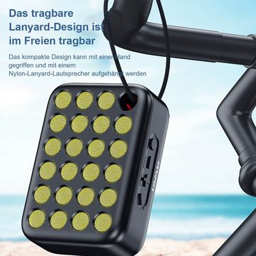 yozhiqu Tragbarer, farbenfroher Bluetooth-Lautsprecher mit Subwoofer Bluetooth-Lautsprecher (Gute Klangqualität, lange Akkulaufzeit, kompakt und tragbar)
