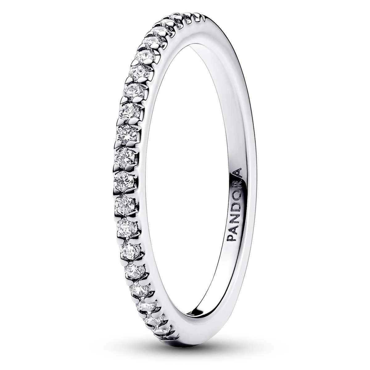 Pandora Silberring 192999C01, Damenring Silber Funkelndes Band