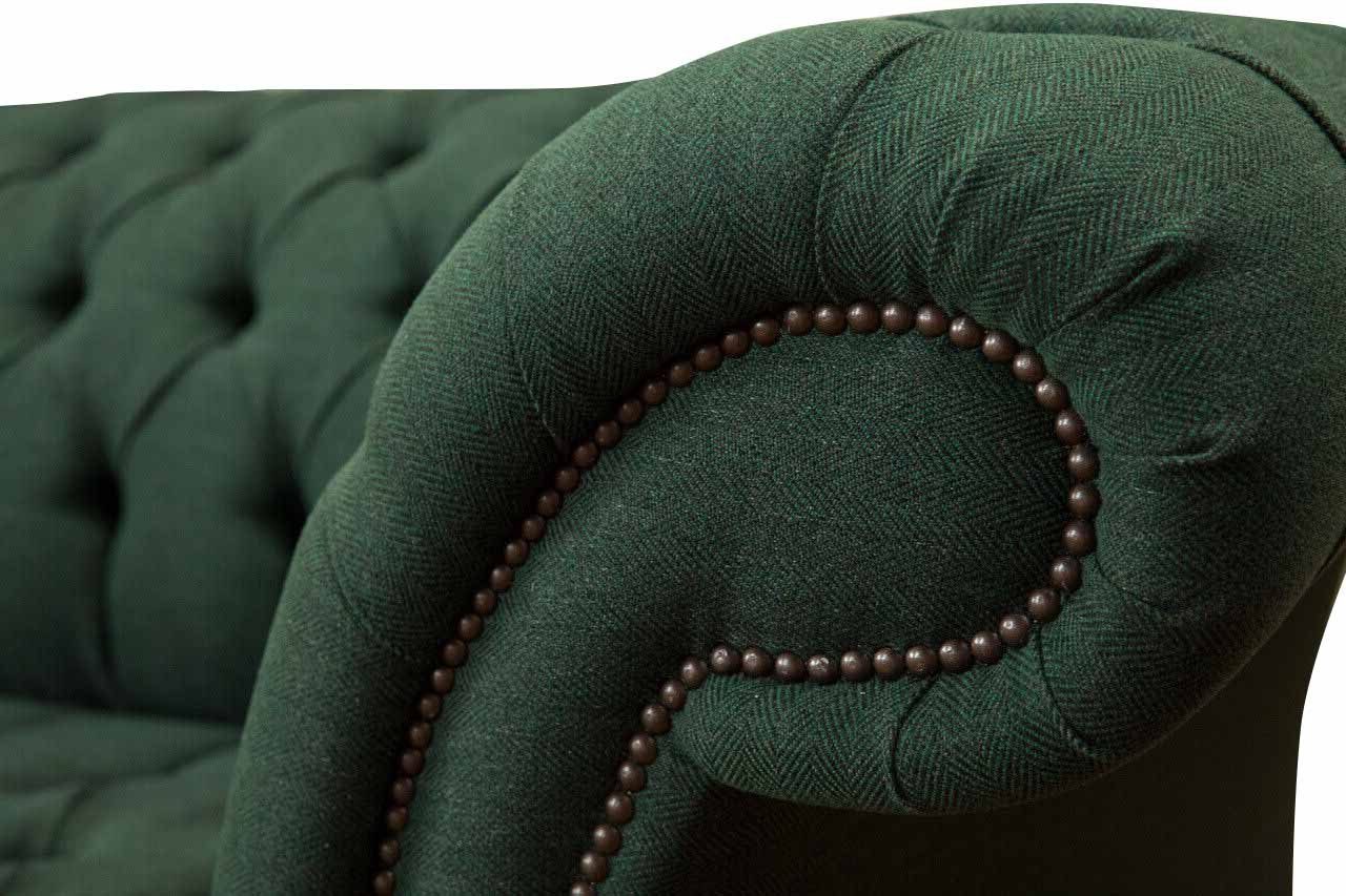 JVmoebel Chesterfield-Sofa, Sofa Dreisitzer Wohnzimmer Sofas Design Textil Chesterfield Klassisch