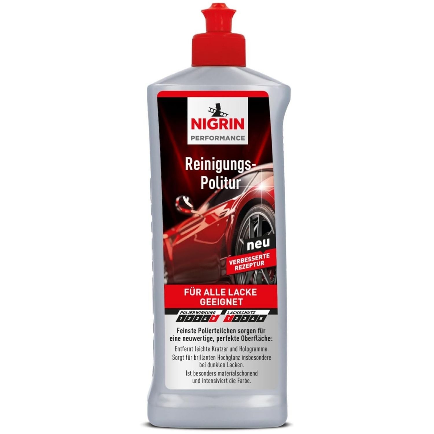 NIGRIN Performance Reinigungs-Politur 500ml Lack-Reiniger Lackpolitur, Auto-Politur Lack-Politur Pflege Lackpolitur Reinigungspolitur