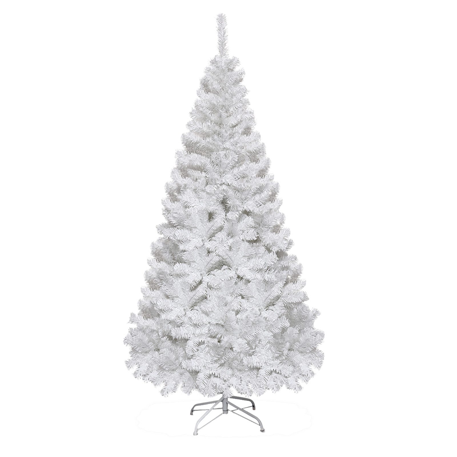 KOMFOTTEU Künstlicher Weihnachtsbaum weißer Christbaum, Tanne, 210 cm
