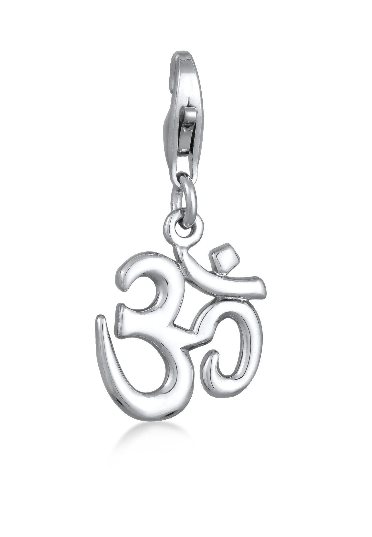 Nenalina Charm-Einhänger Om Symbol Anhänger Yoga 925 Silber