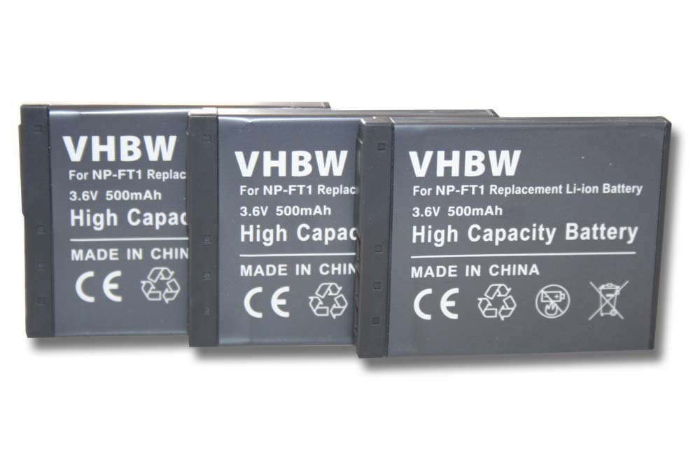 vhbw Kamera-Akku passend für DSC-T3, 500 Kamera DSC-T9 3,6V, DSC-T33, (500mAh, DSC-T11, Sony DSC-T3s, mAh DSC-T5, Li-Ion) Cyber-Shot