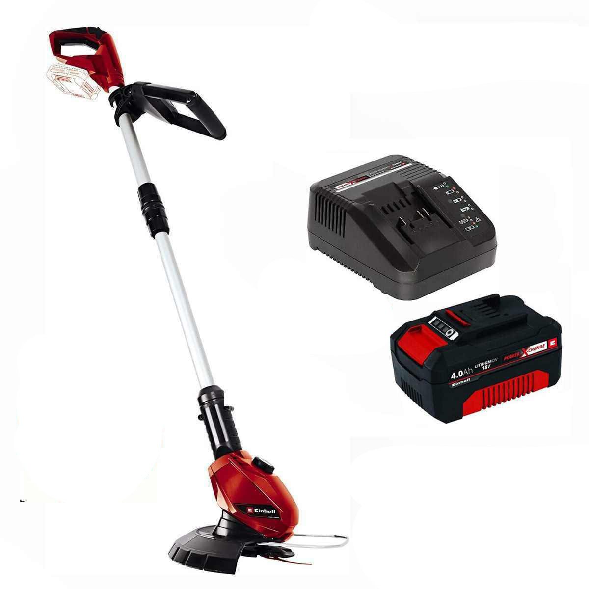 Einhell Akku-Rasentrimmer Rasentrimmer Power X-Change GE-CT 18 Li mit Akku 4.0 Ah Ladegerät