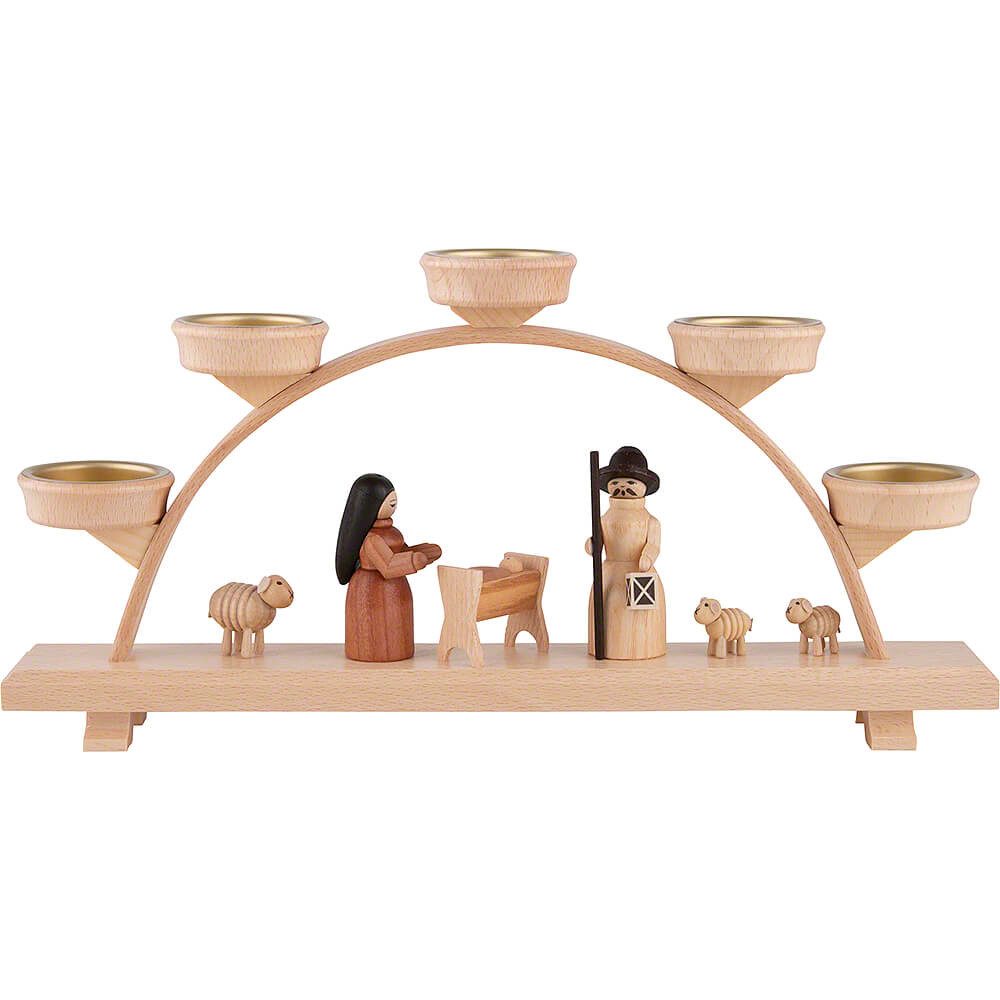 Spielwarenmacher Günther e.K. Schwibbogen Schwibbogen mit Krippenfiguren (32,5x16cm) von Spielwarenmacher Günth