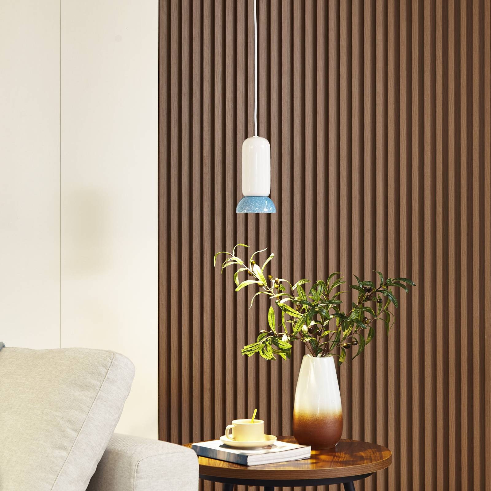 Lindby Hängeleuchte Kerimi, Keramik Weiß IP20, 1 x 10 W LED