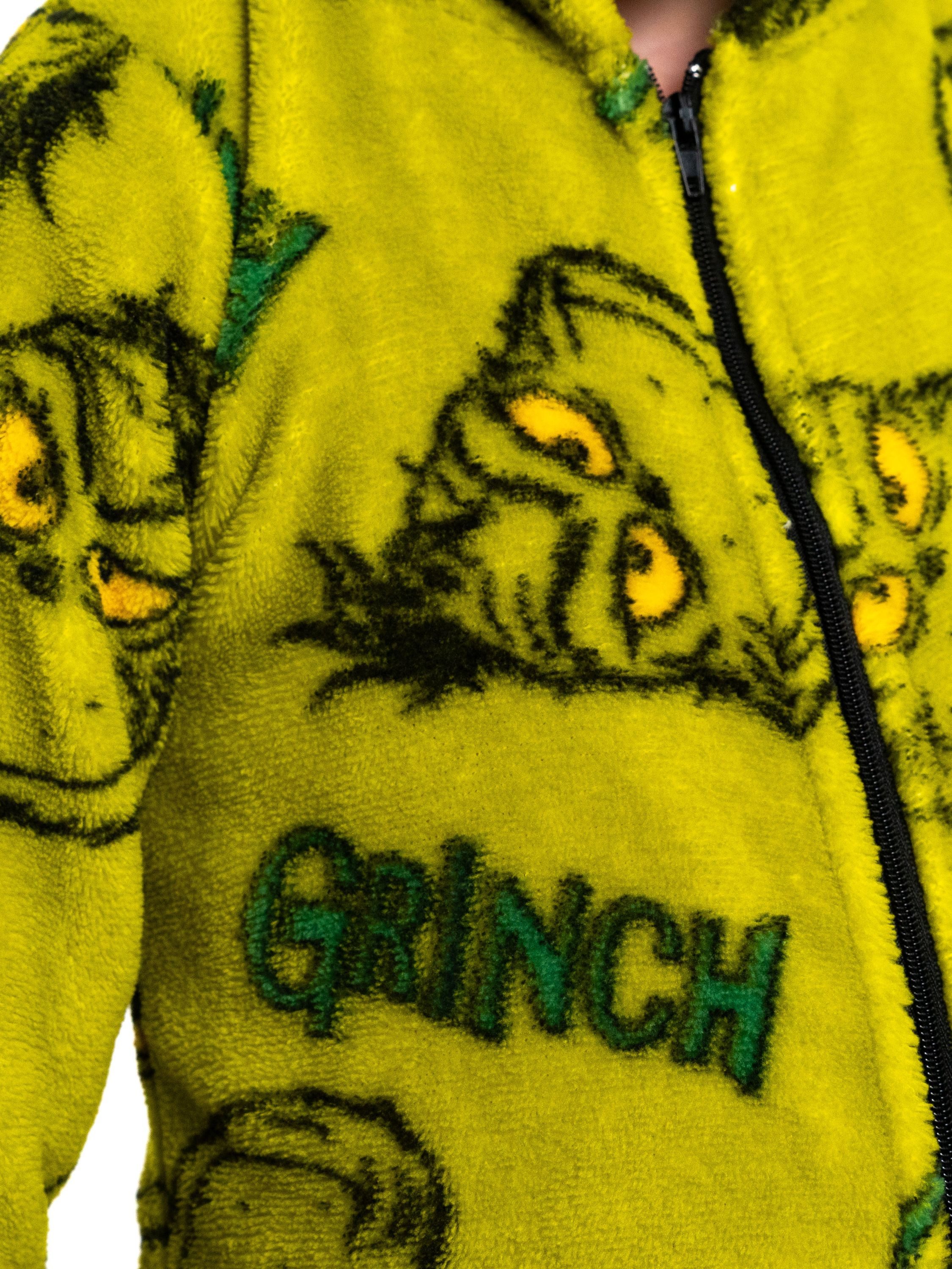 United Labels® Jumpsuit The Grinch Jumpsuit mit Kapuze Overall Pyjama Schlafanzug langarm