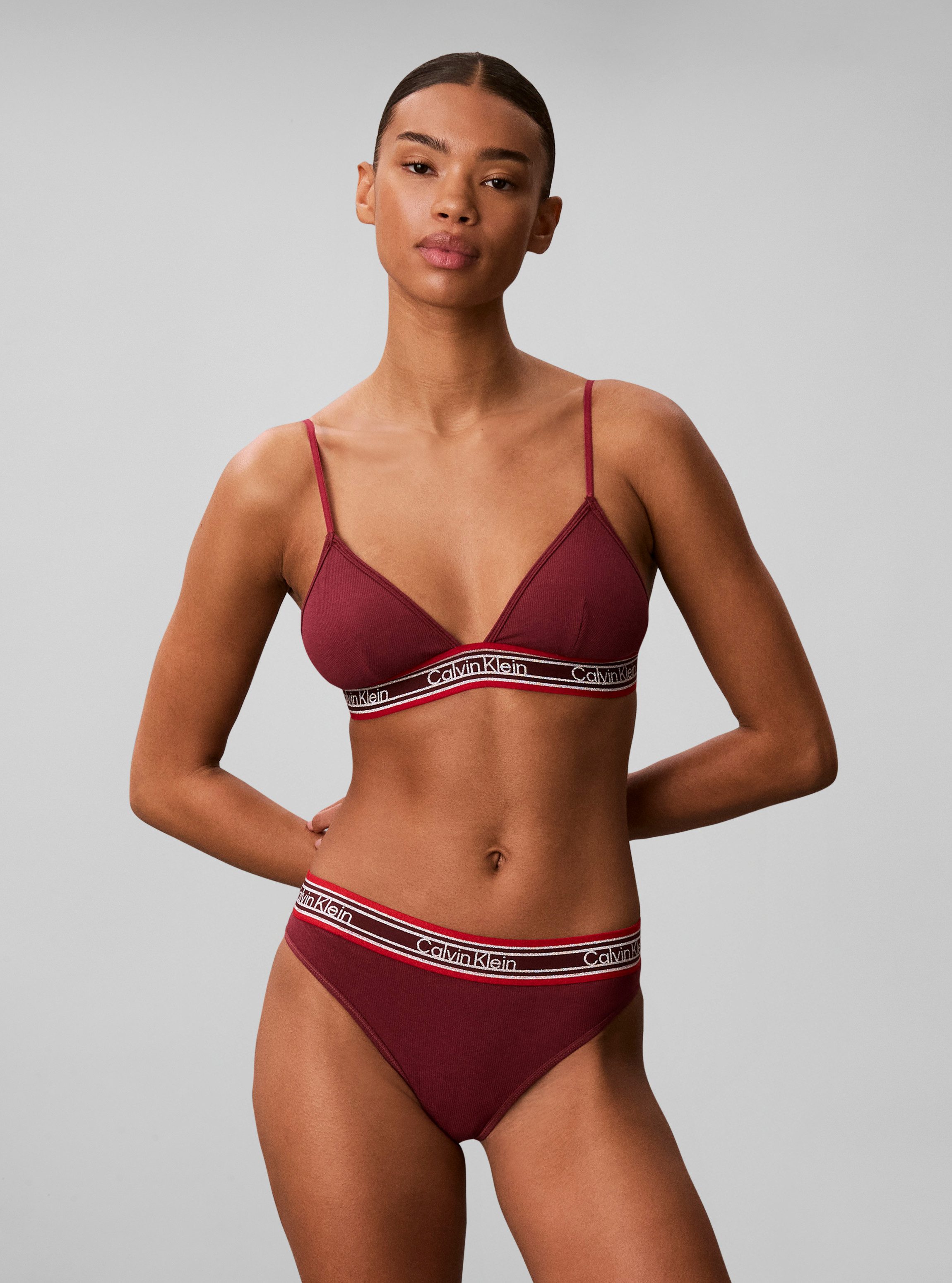 Calvin Klein Underwear Triangel-BH LIGHTLY LINED TRIANGLE mit CK-Logo am Bund