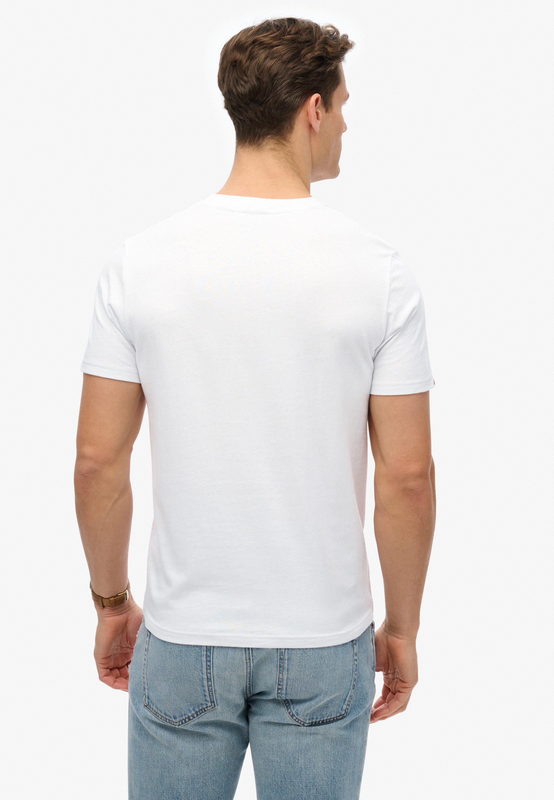 Superdry Rundhalsshirt VL HERITAGE RELAXED TEE Relaxed Fit, aus Baumwolle und Single Jersey, Kurzarm, pflegeleicht
