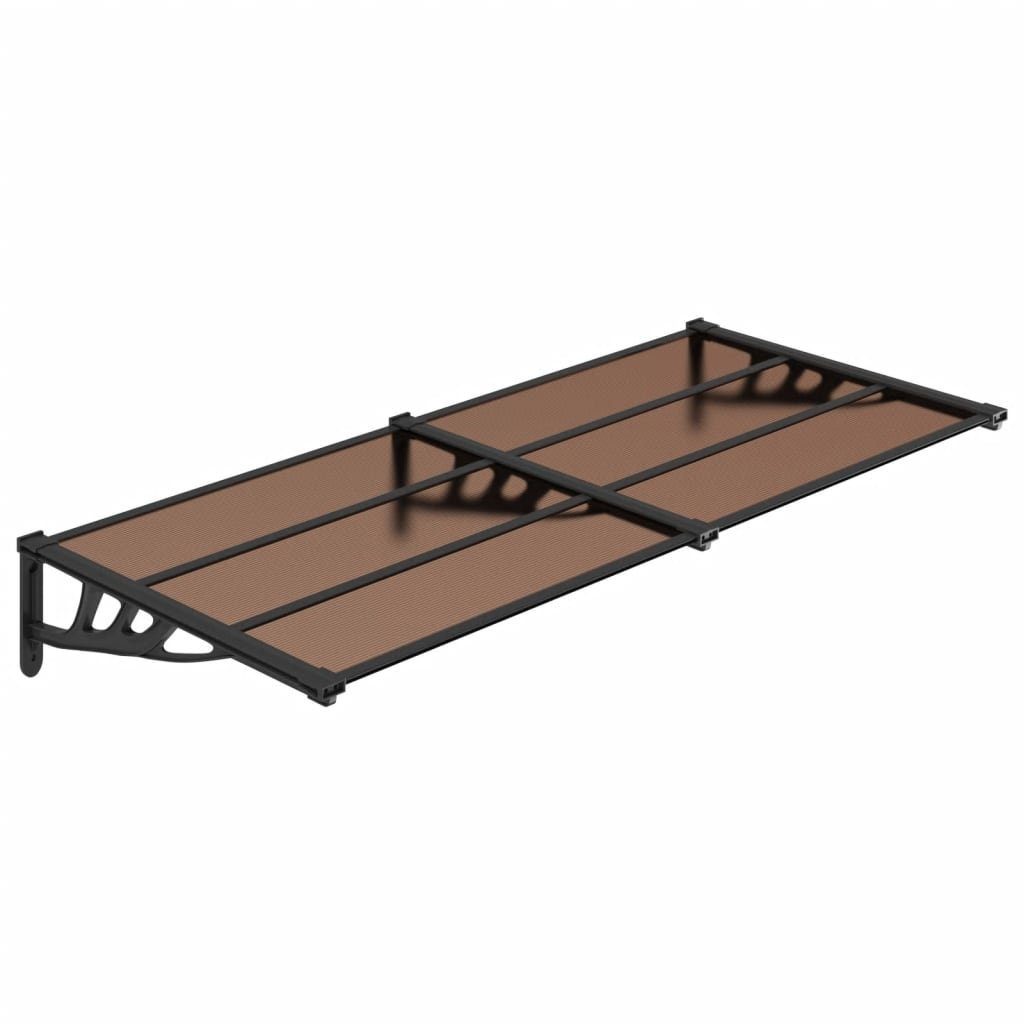 vidaXL Vordach 1525 x 90 cm Türvordach Schwarz 152,5x90 cm Polycarbonat