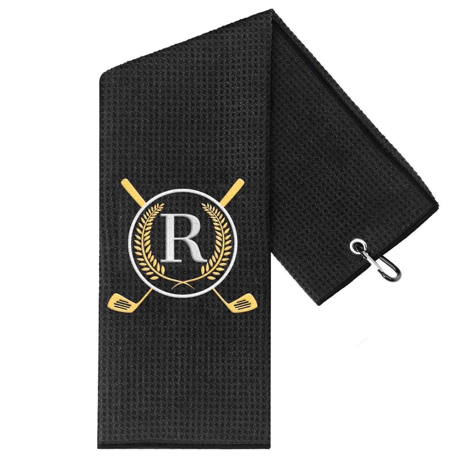 LuxusKollektion Sporthandtuch Golfhandtuch Mikrofaser 40x60cm mit Clip R, (1-St)