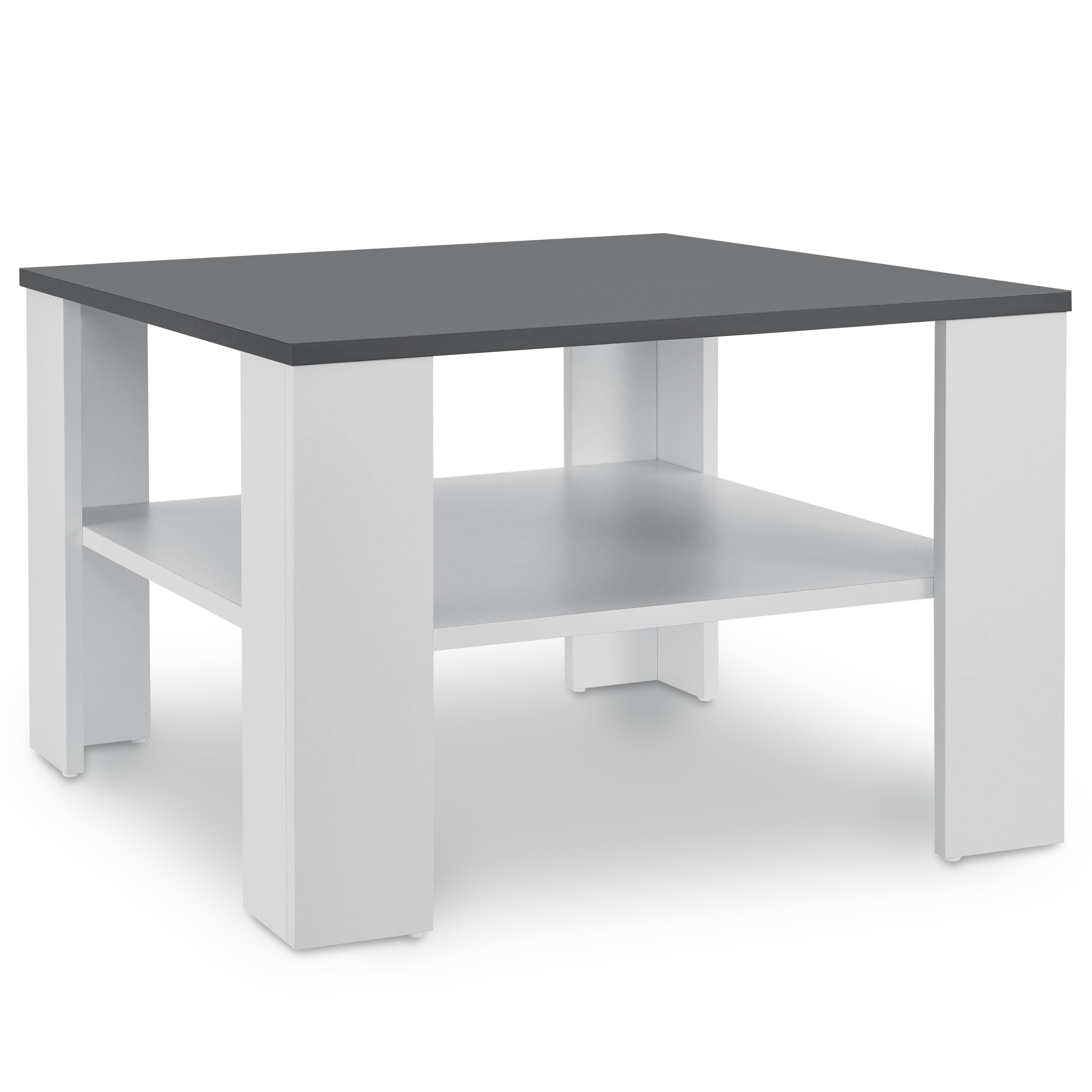 Juskys Couchtisch, Weiß / Dunkelgrau mit günstig online kaufen