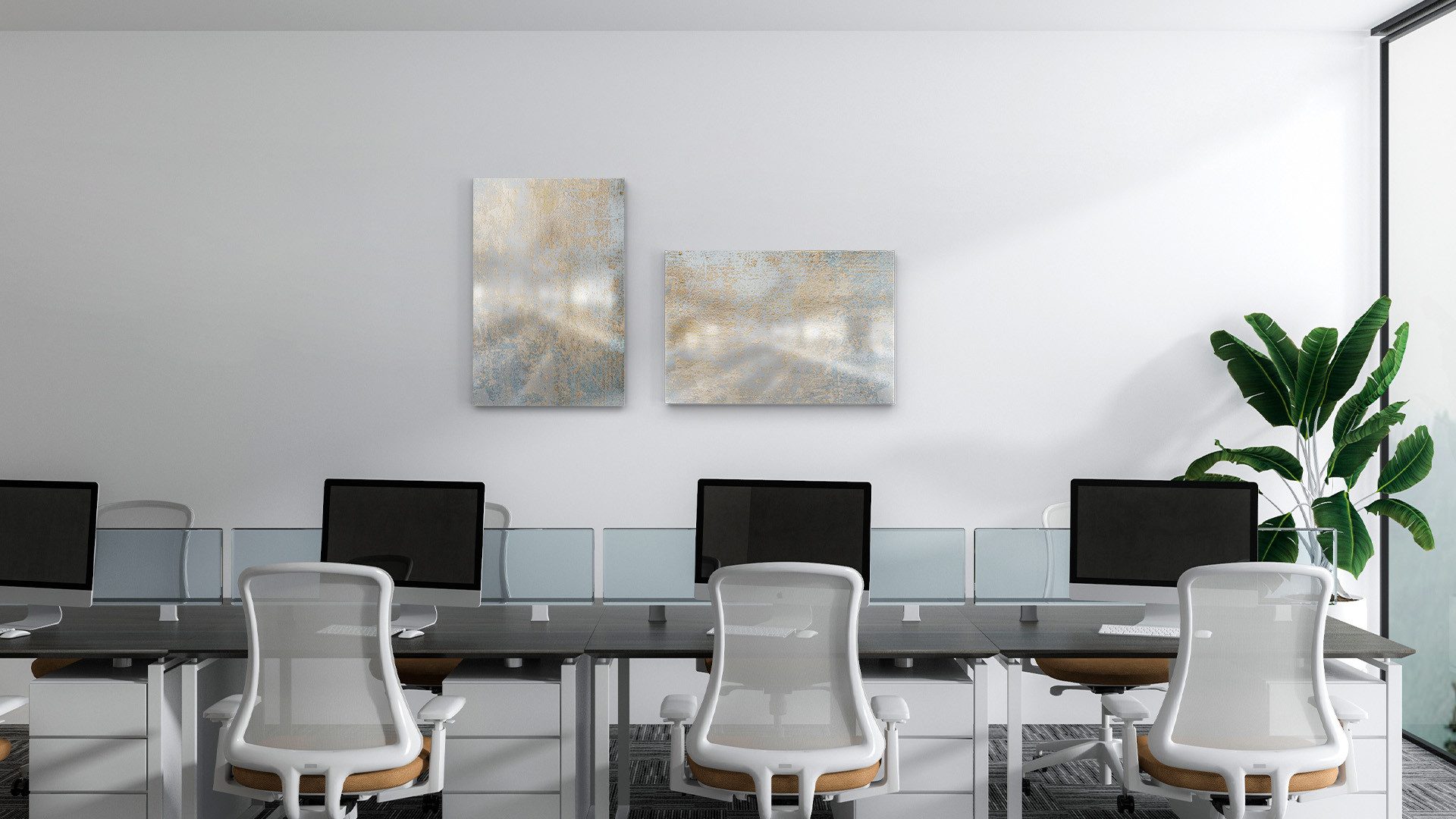 ALLboards Tafel Metallische Magnettafel, MetalBoard, GOLDENER BETON