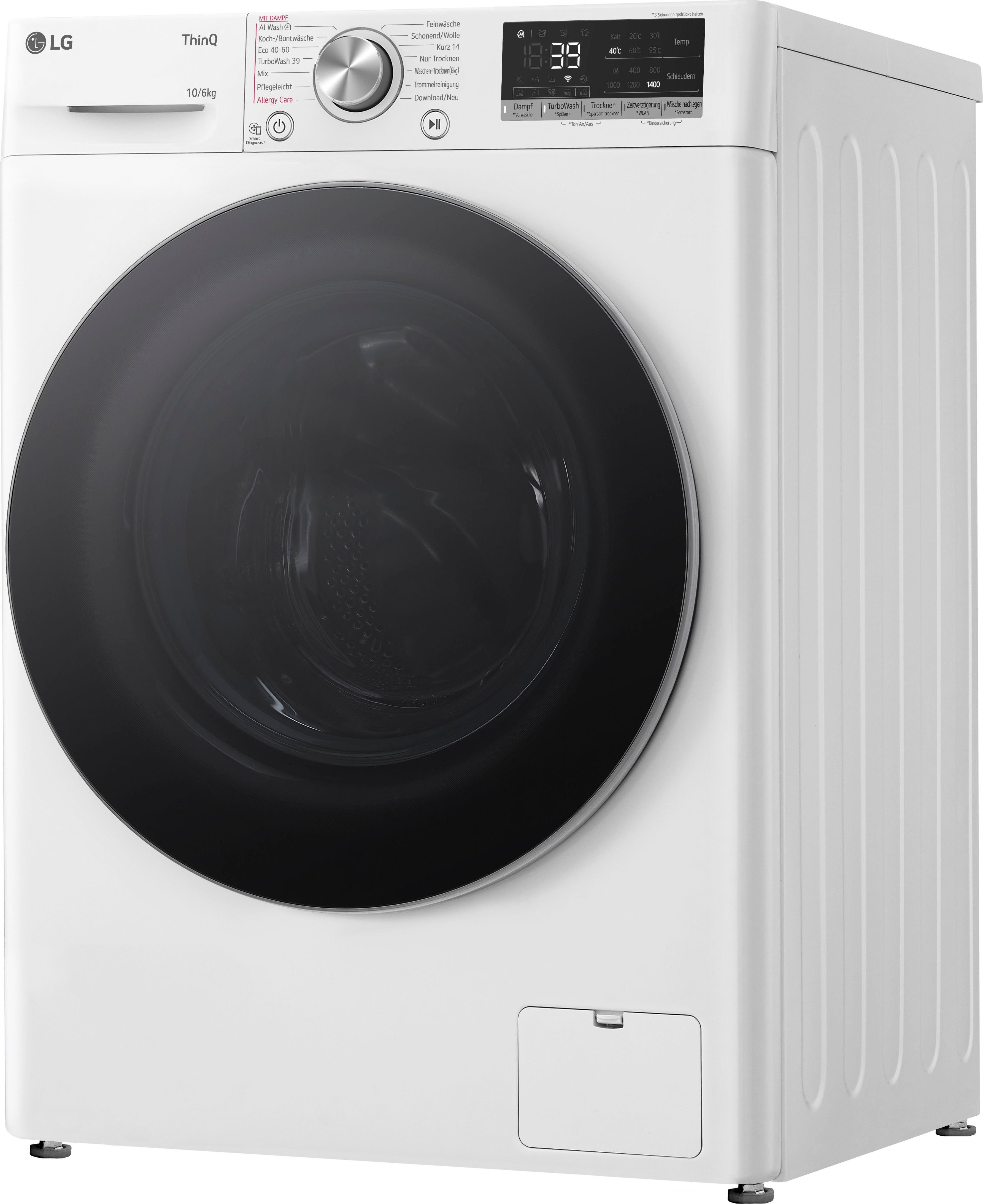 LG Waschtrockner Serie 7 W4WR70X61, 10 kg, 6 kg, 1400 U/min, 4 Jahre  Garantie inklusive