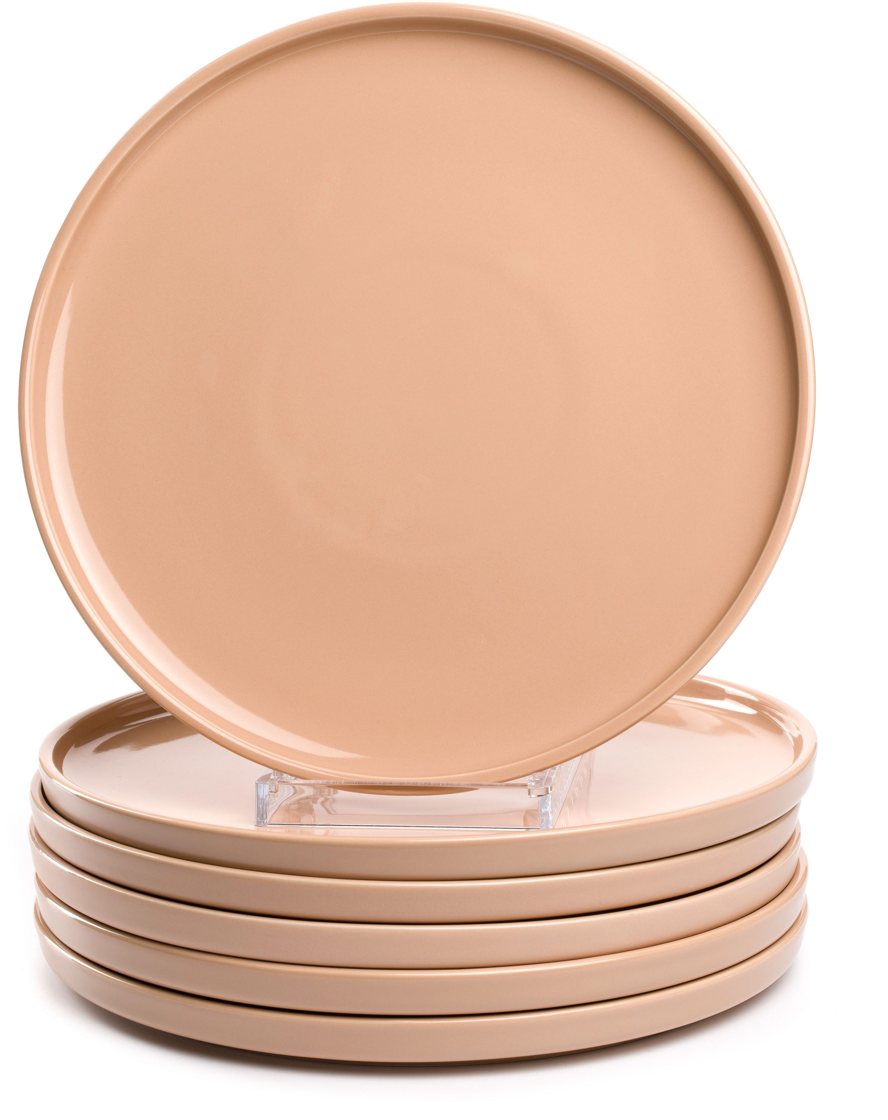 LEONARDO Teller-Set Speiseteller ROMA, Keramikteller, ca. 27 cm, 6-teilig (6-tlg), 6 Personen, Keramik, Geschirr-Set, Service, spülmaschinengeeignet