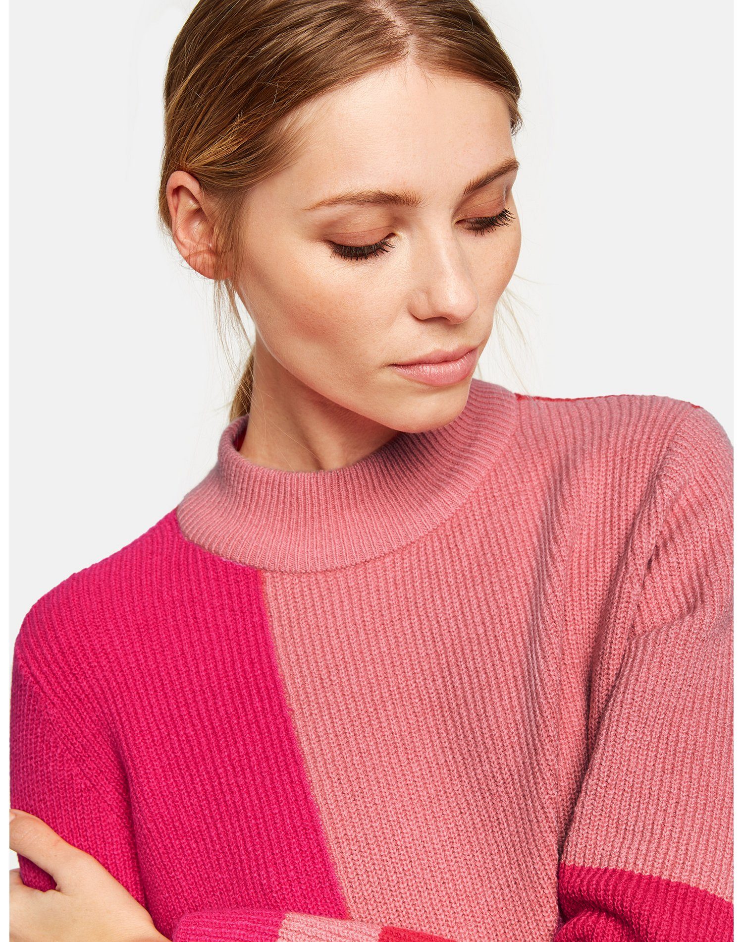 Damen Pullover Taifun Rundhalspullover Pullover im Streifen-Design (1-tlg) hautfreundlich