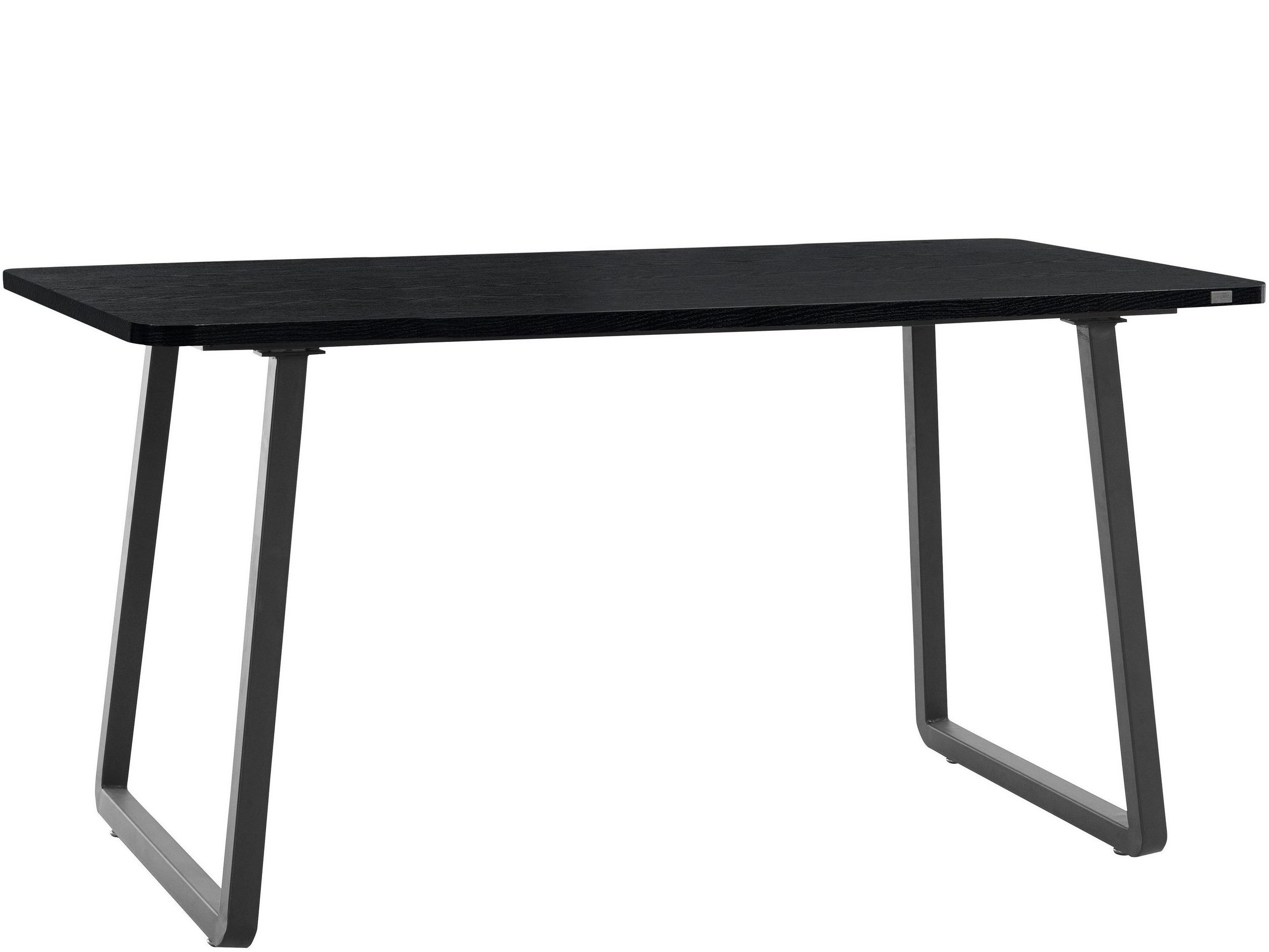 freiraum Esstisch Kjellfrid, in Schwarz, MDF/Metall - 160x76x90cm (BxHxT)