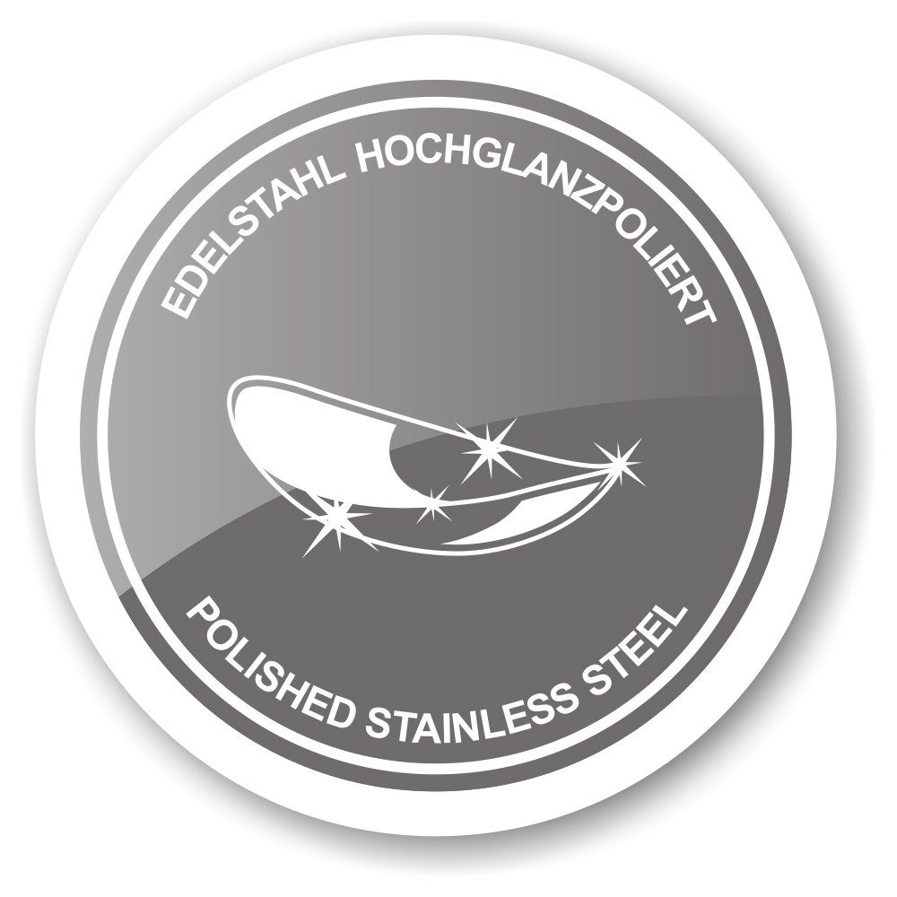 EDZARD Servierschale Ponza, Edelstahl, 2er-Set, Silber-Optik, hochglanzpoliert, gemustert, H 10 cm, Ø 15 cm