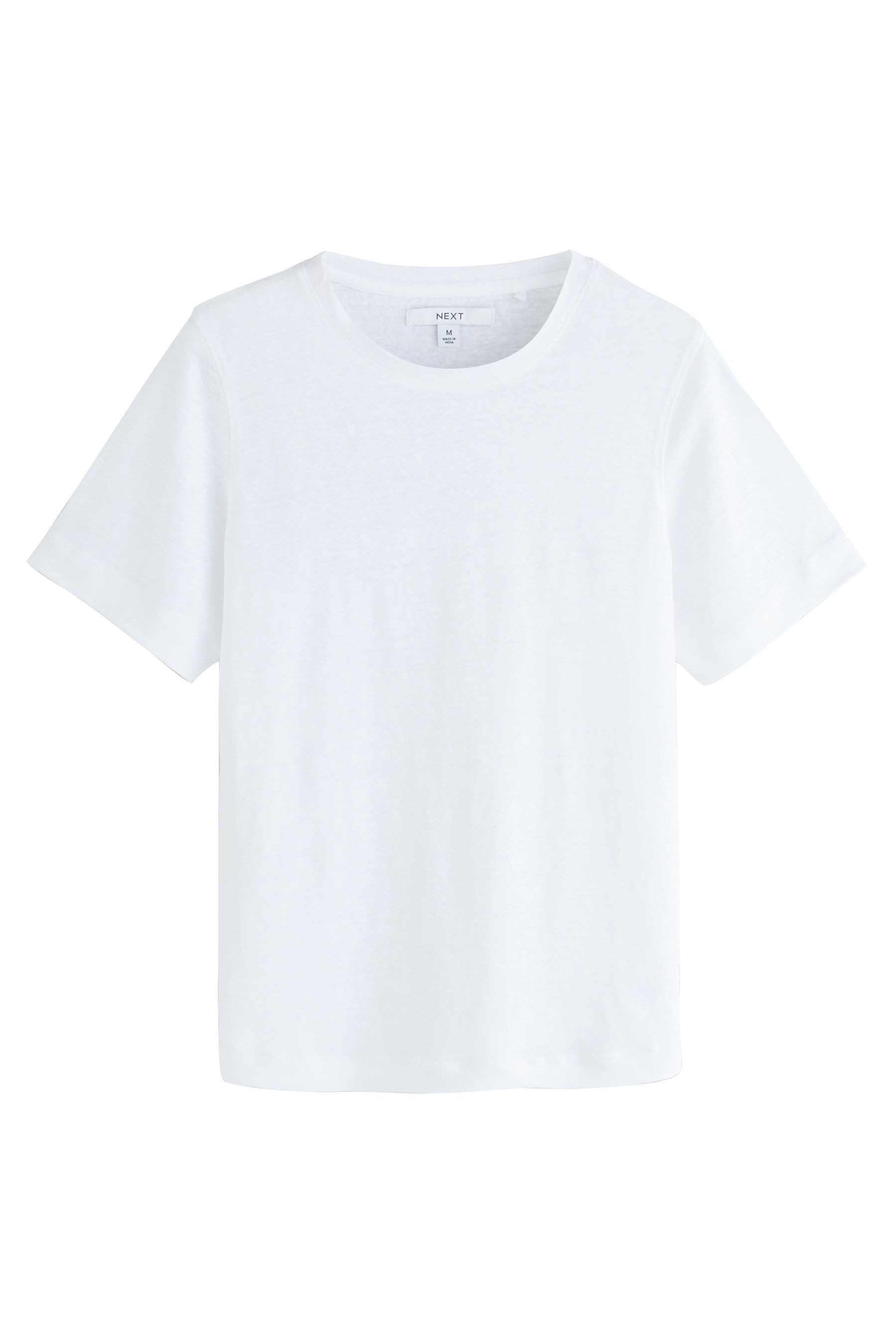 T-Shirt N. Premium Leinen-T-Shirt mit Rundhalsausschnitt