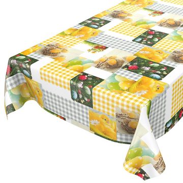 ANRO Tischdecke Tischdecke Wachstuch Tiere Gelb Robust Wasserabweisend Breite 140 cm, Glatt