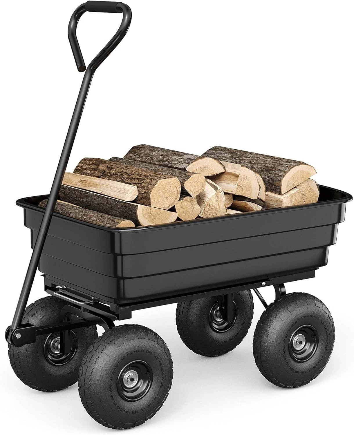 GarveeMore Bollerwagen (270 kg Tragkraft, 1-tlg., 113,7 m³ Polypropylen-Kippwagen), mit 25,4 cm Reifen