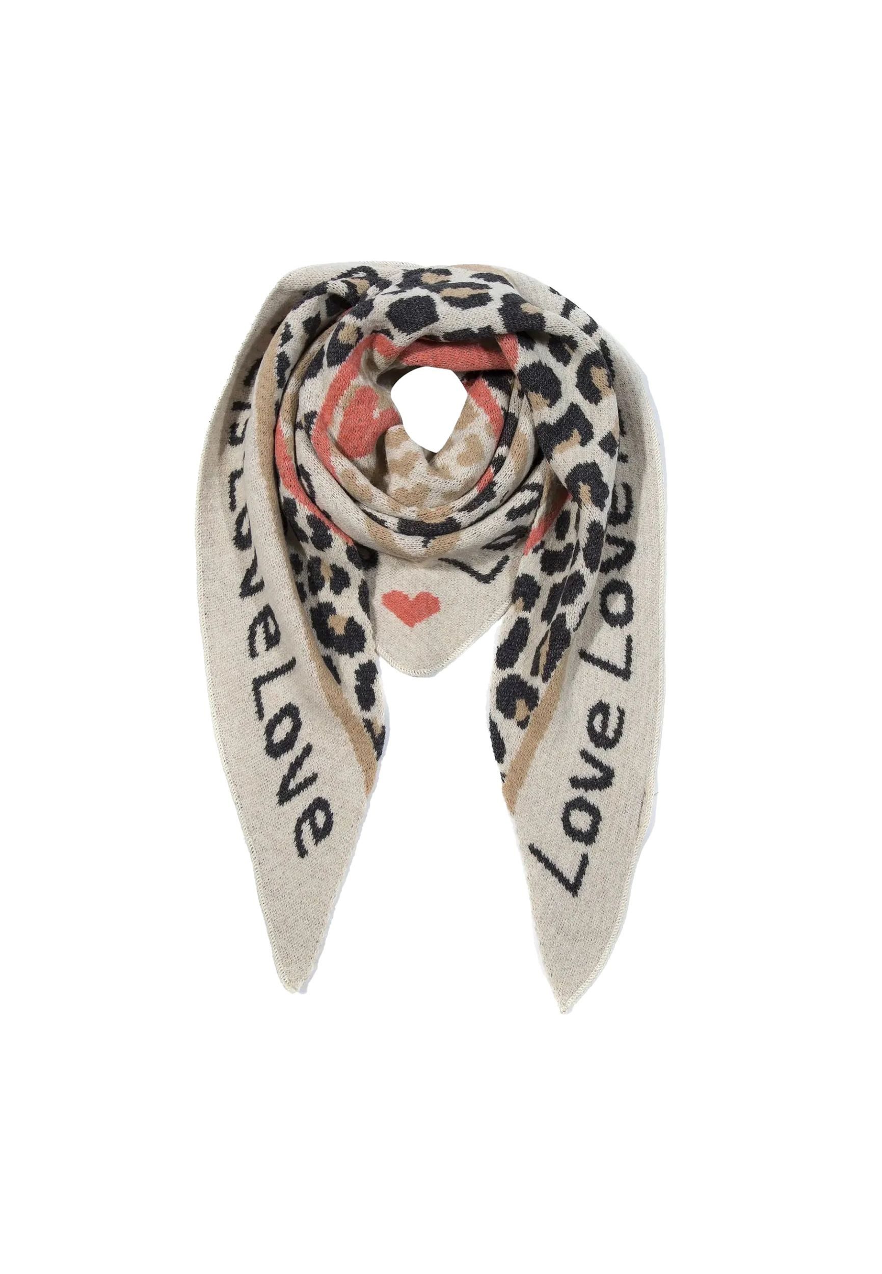 Faera Modeschal Animal Love Dreieckstuch elastischer Strick Leo Muster, 814 günstig online kaufen