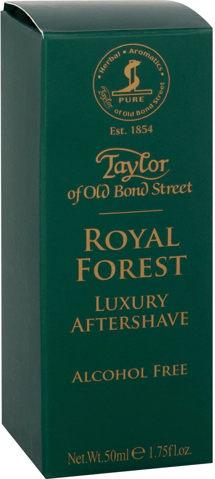 Taylor of Old Bond Street After-Shave Luxury Aftershave Royal Forest, Intensive Pflege nach der Rasur mit erfrischendem, belebendem Duft.