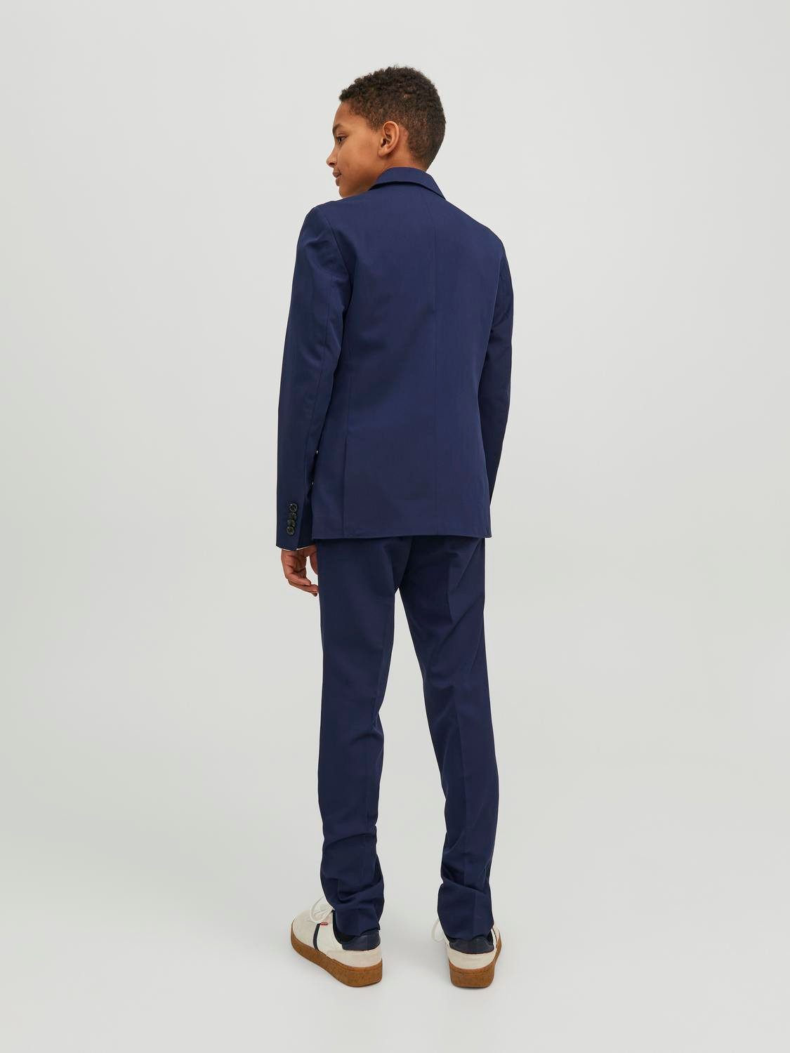 Jack & Jones Junior Anzug JPRSOLAR elastisch und pflegeleicht für besondere Anlässe (Set, 2-tlg) unifarben, modisch, slim fit, Web, Reverskragen