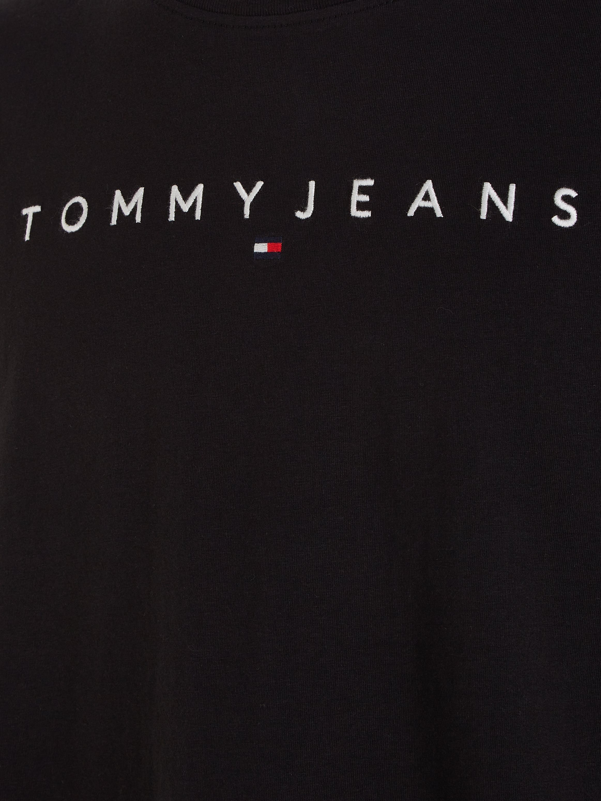 Tommy Jeans Plus TJM EXT Jeans LINEAR Tommy Logo-Schriftzug REG Black T-Shirt LOGO mit TEE