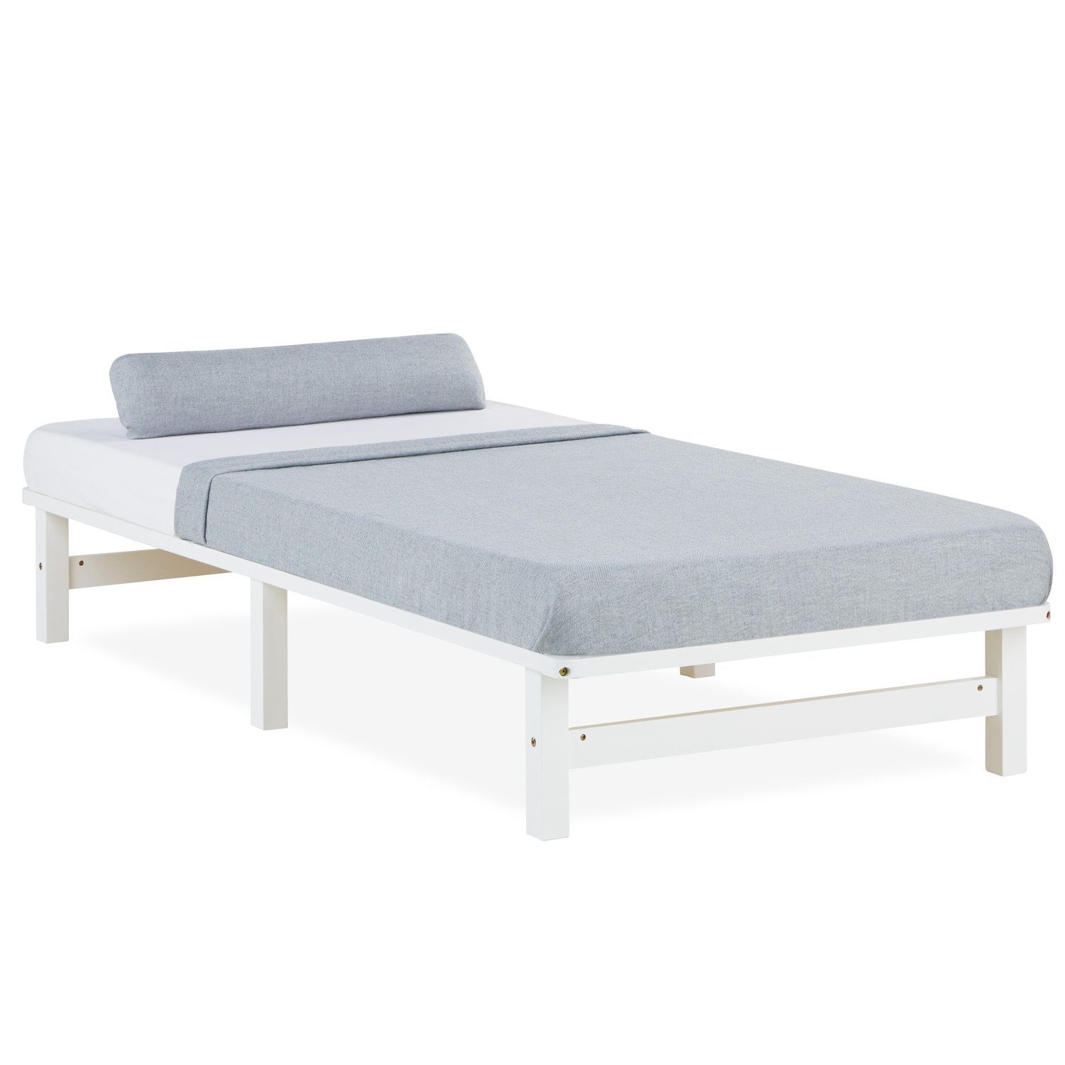 Homestyle4u Holzbett 90/100/140x200 Palettenbett Massivholzbett Futonbett günstig online kaufen