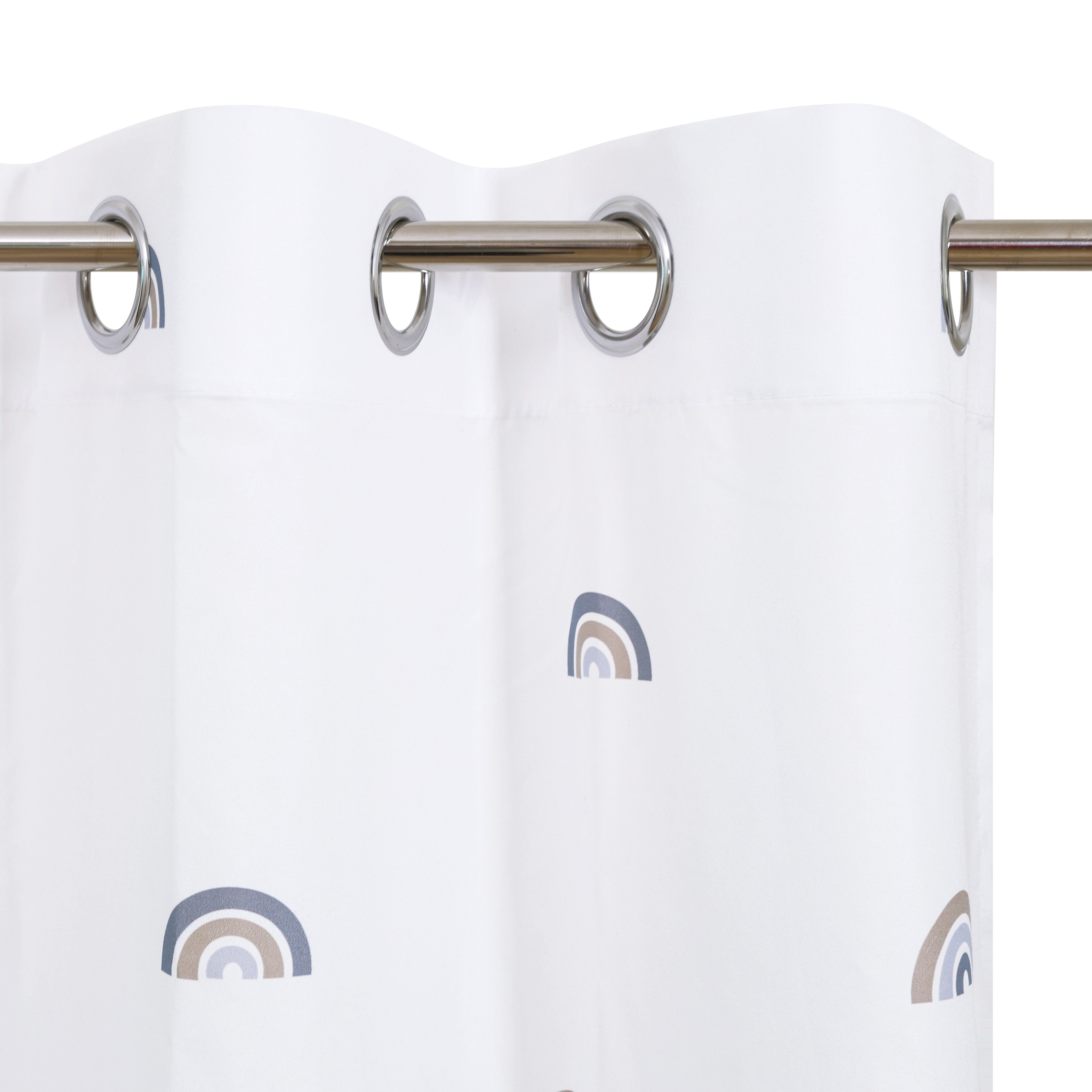 OTTO home Gardine Elyna (1 St), Ösen, halbtransparent, Pflegeleicht, Zartes Regenbogen- Design