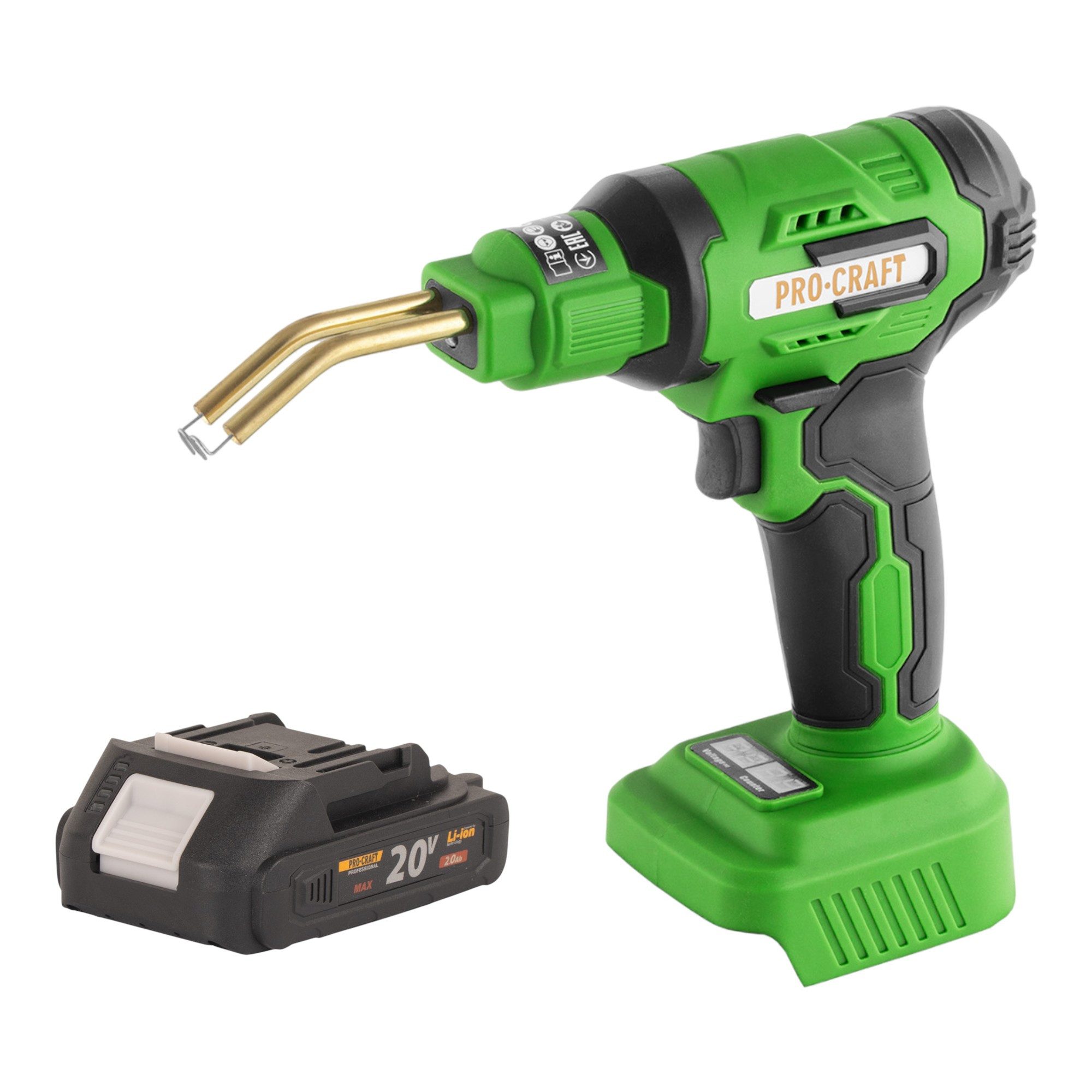 PRO CRAFT Elektroschweißgerät CS40-bb Schweißgerät 20 V 600 °C + 1x Akku 2,0Ah + Koffer - ohne Lader