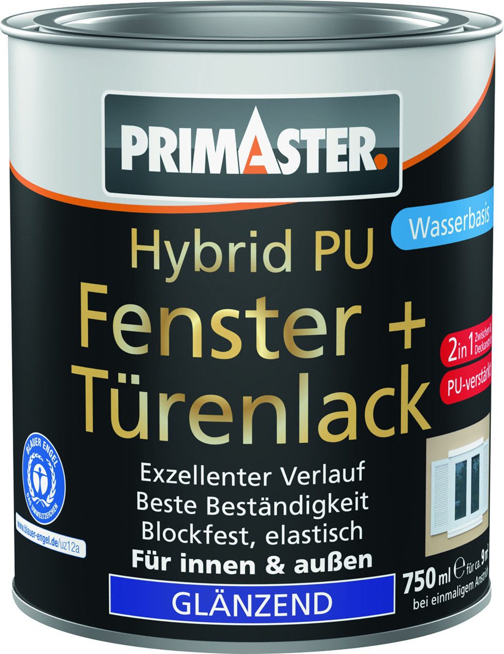 Primaster Tür- und Fensterlack Primaster Hybrid PU-Fenster + Türenlack 750 ml