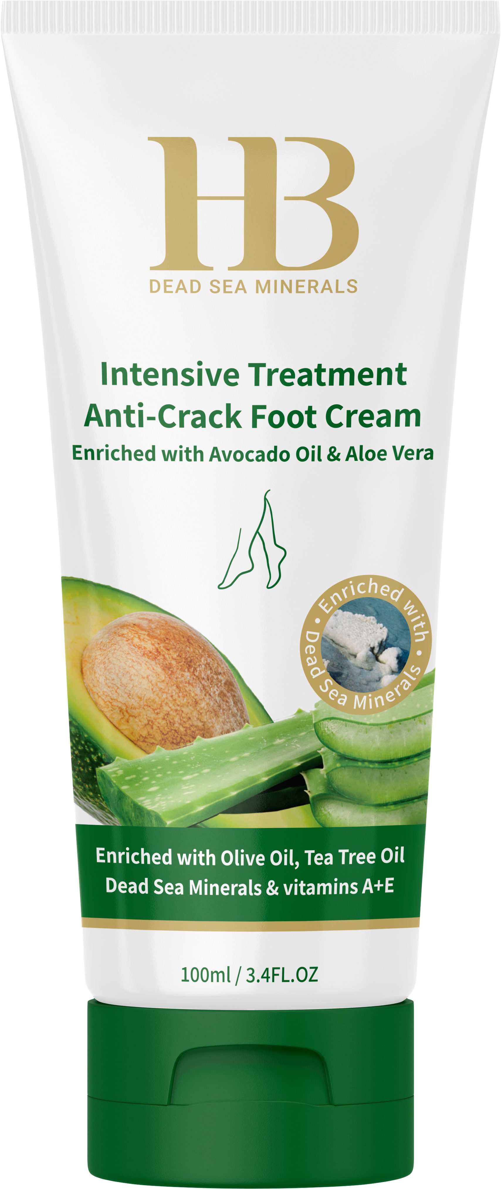 Fußcreme Health&Beauty Intensive Anti-Riss Fußcreme Avocado Aloe 100ml