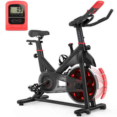 BIGZZIA Heimtrainer Fitness Fahrrad für Zuhause Fitness - Kardio Training Indoor Bikes (Mit Trinkflaschenhalter), Belastbarkeit 120 kg - LCD-Display