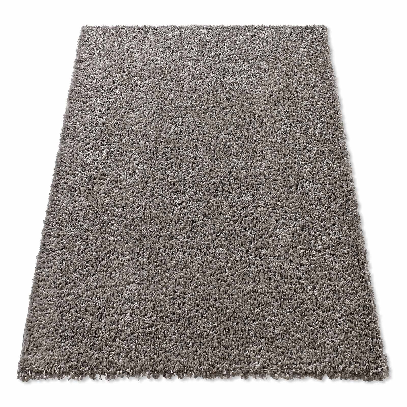 TaCa Home Langflor-Teppich Shaggy Teppich Langflor, rechteckig, Höhe: 35 mm, Wohnzimmer Schlafzimmer Kinderzimmer, Anthrazit - 60 x 90 cm
