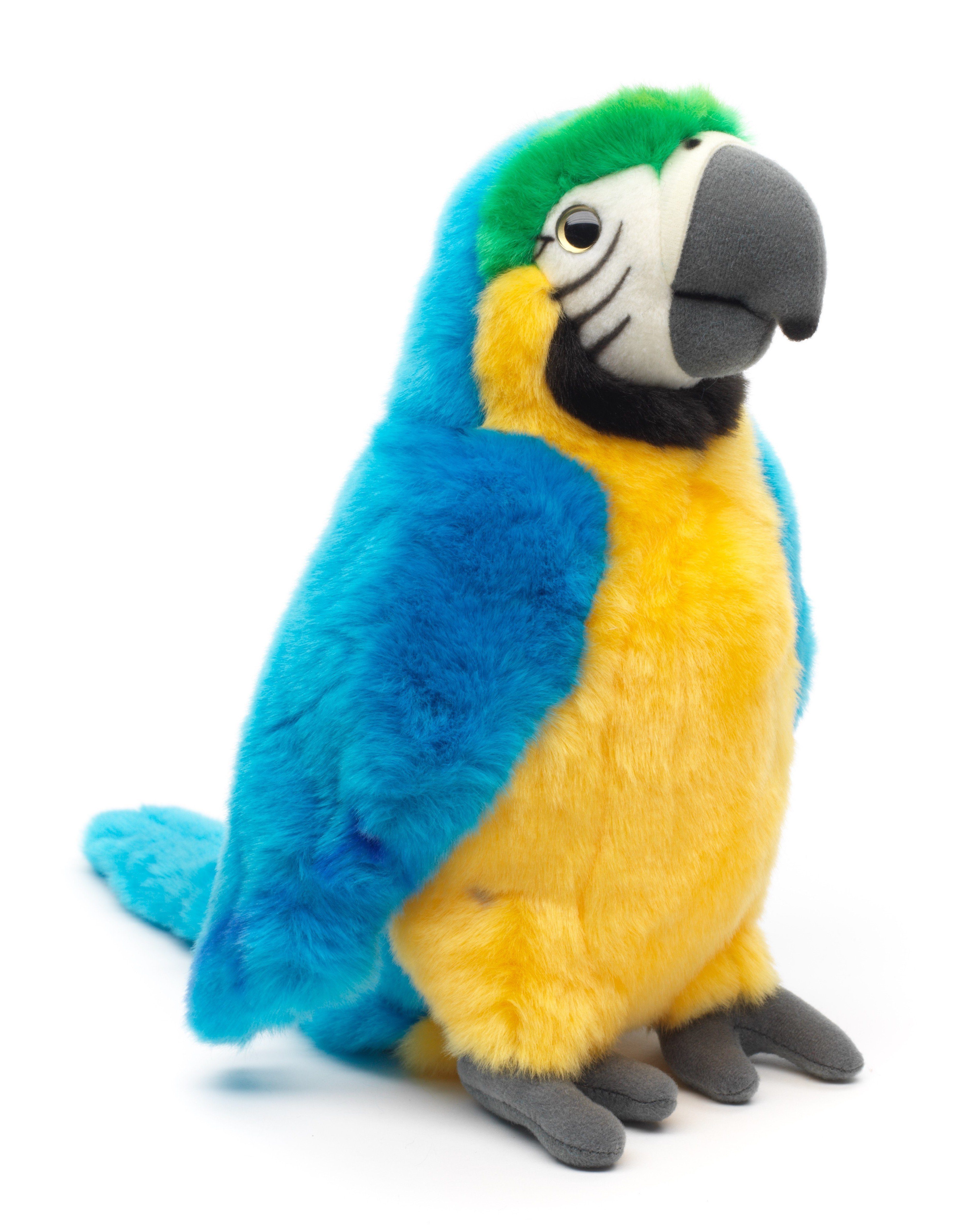 Uni-Toys Kuscheltier Papagei - verschiedene Modelle - Plüsch-Vogel - Plüschtier, zu 100 % recyceltes Füllmaterial