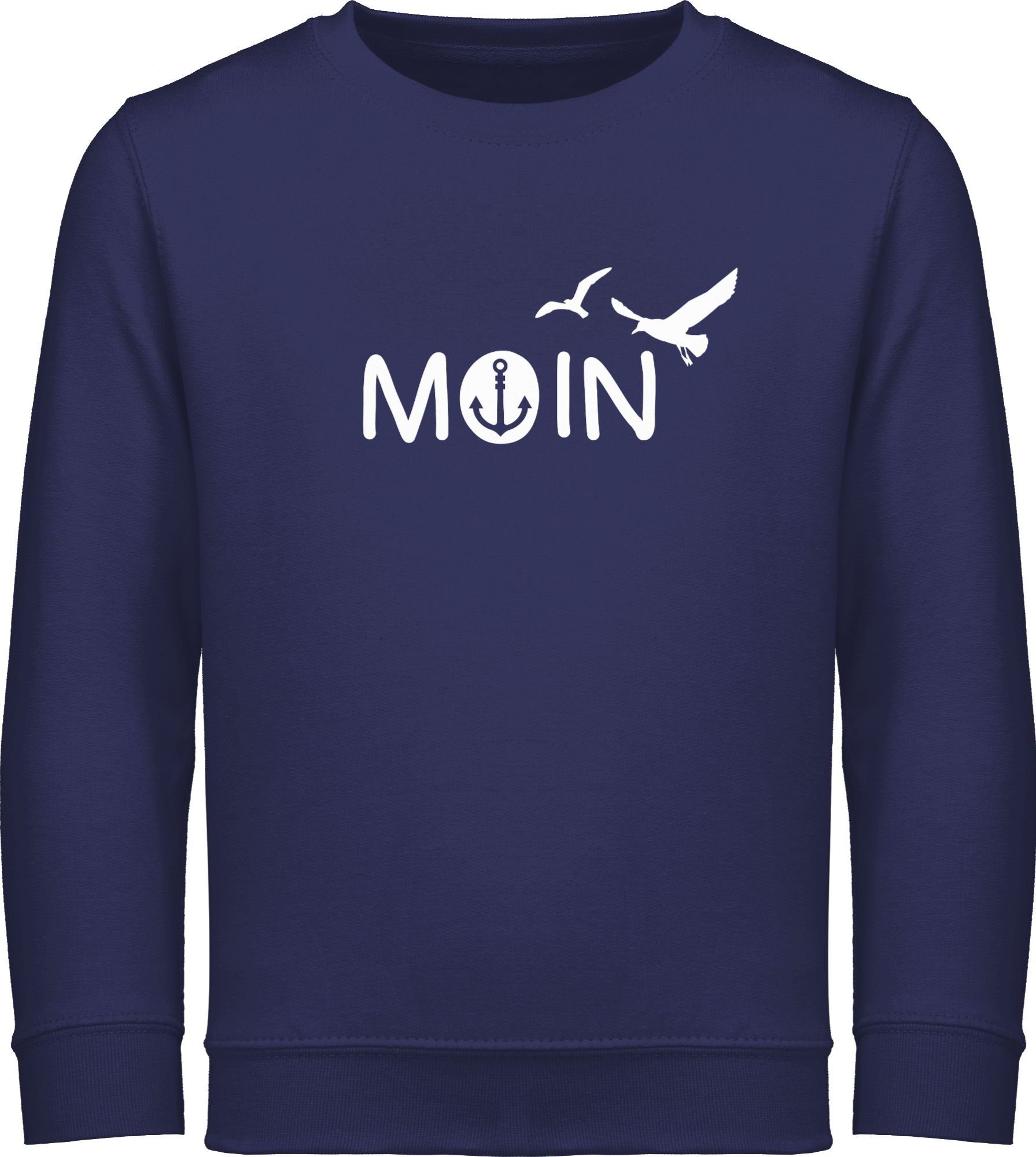 und Co Sweatshirt Moin I Shirtracer Kinderkleidung Blau Moin Norddeutschland Navy 1